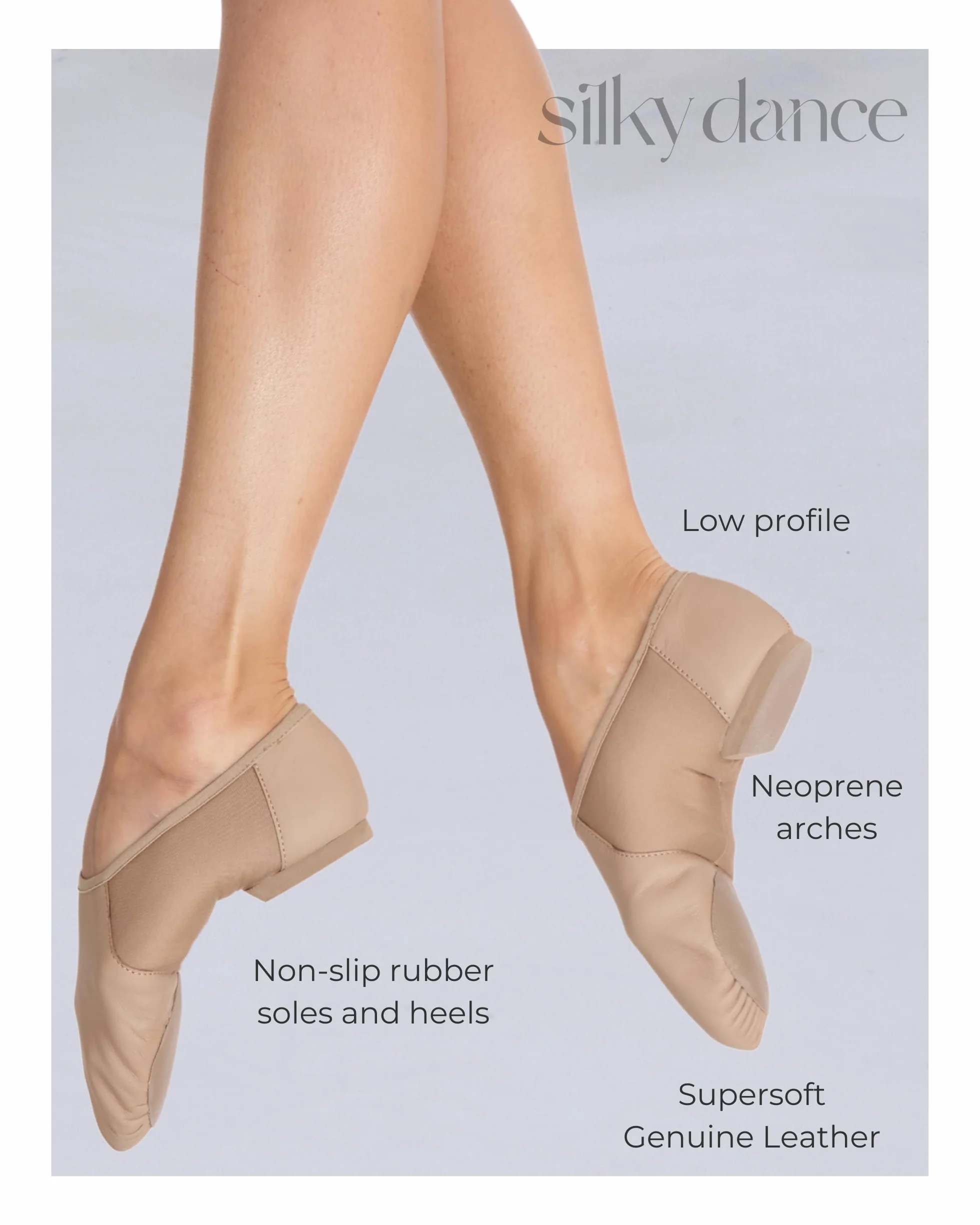 Silky Dance AeroFlex - Zapatos de jazz con suela dividida, de piel auténtica, color negro y marrón, tallas para niños y adultos