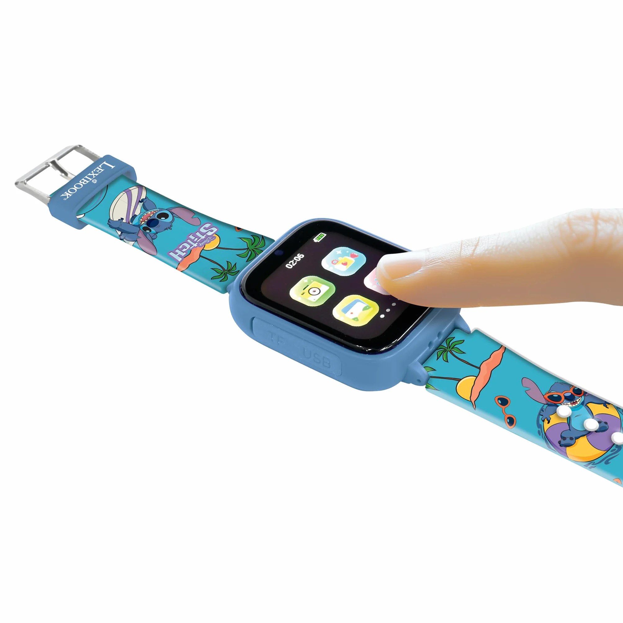 Lexibook Reloj con Cámara Selfie Pantalla Táctil HD 720p MP3 Altavoz Podómetro 5 Juegos DMW070
