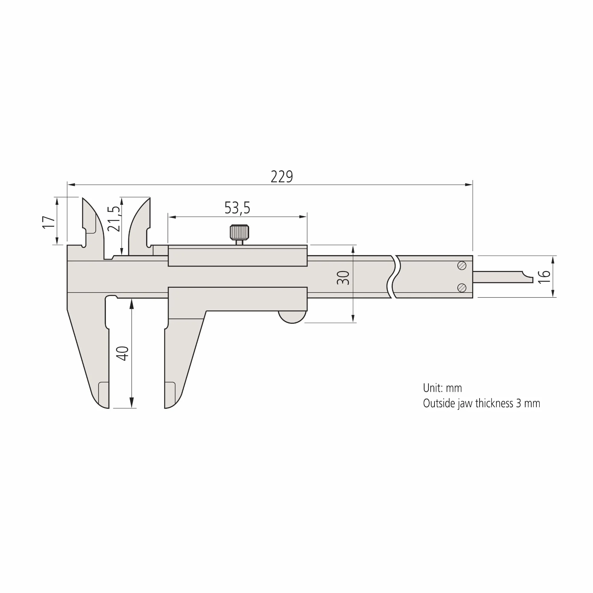 Mitutoyo 530-101 Calibre de precisión DIN 862 0-150 mm 0,05 mm mecánico medidor de profundidad