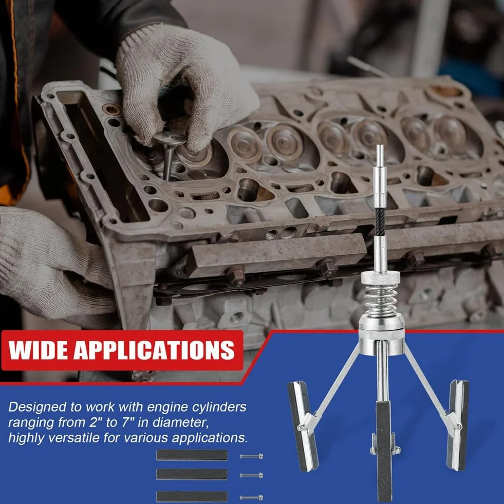 Desglasador Ajustable para Rectificar Cilindros de Motor 2-7 Pulgadas con 3 Piedras Reemplazables