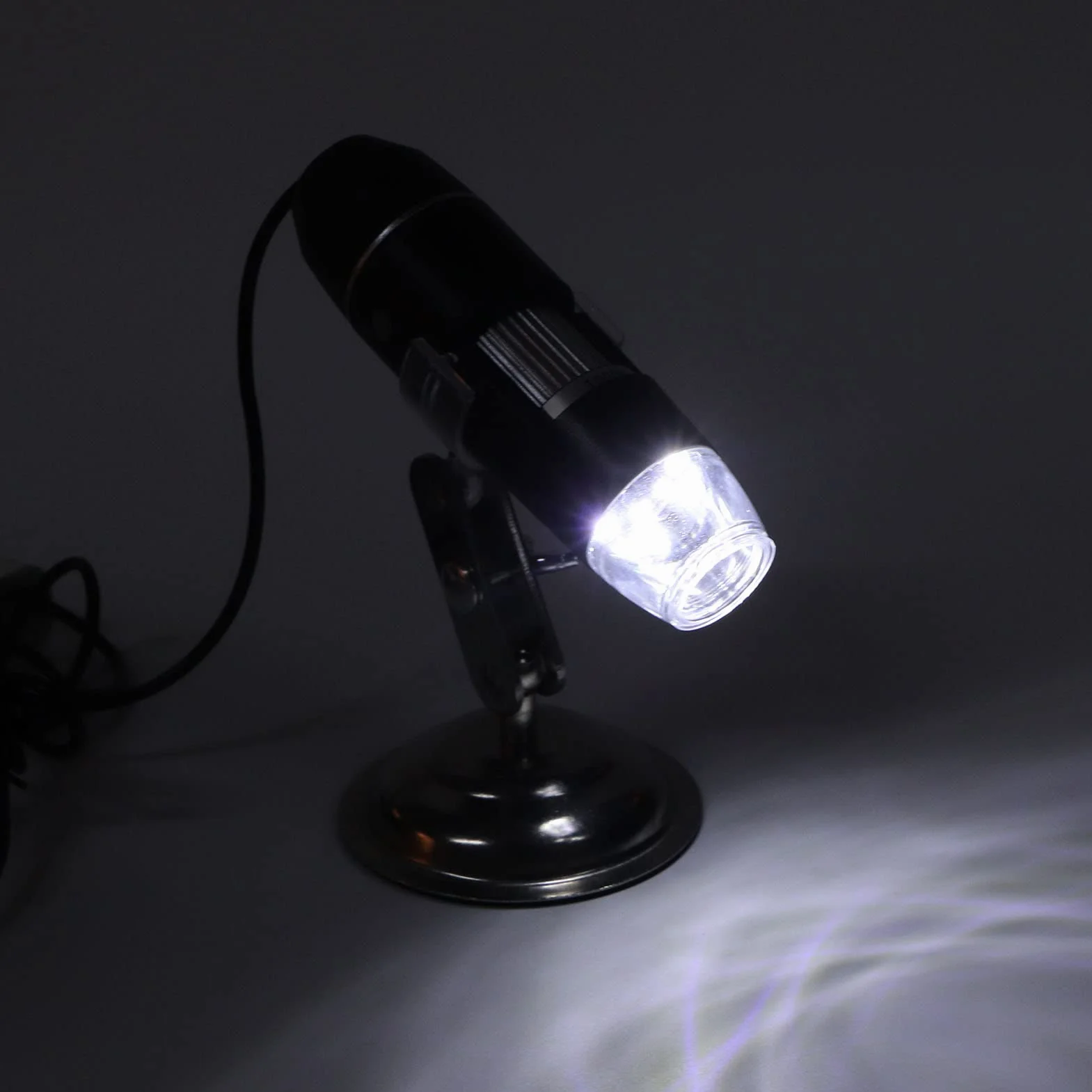 Detector de Piel del Cuero Cabelludo 1000X Aumento Microscopio de Pelo 8 LED Luz Imágenes Claras Analizador Portátil
