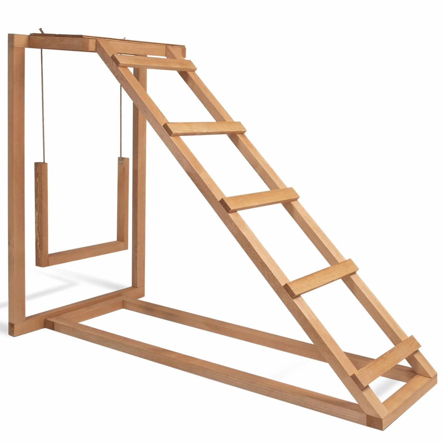 Área de Juegos de Madera para Gallinas con columpio y percha