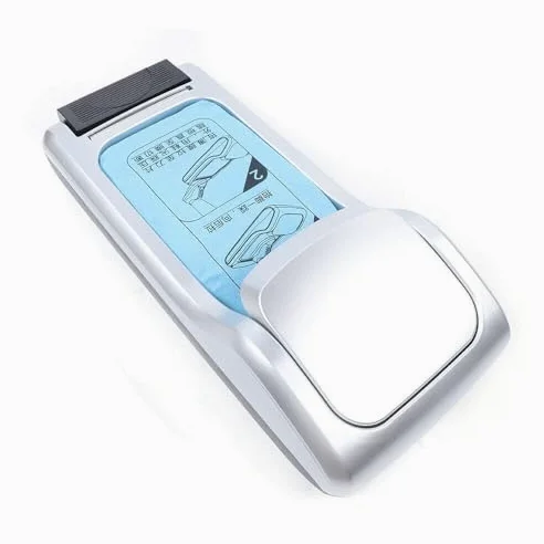 Dispensador automático de Fundas para Zapatos/Dispensador portátil de Film Protector para Calzado: para la protección de Suelos en hogares, oficinas, (Gold)