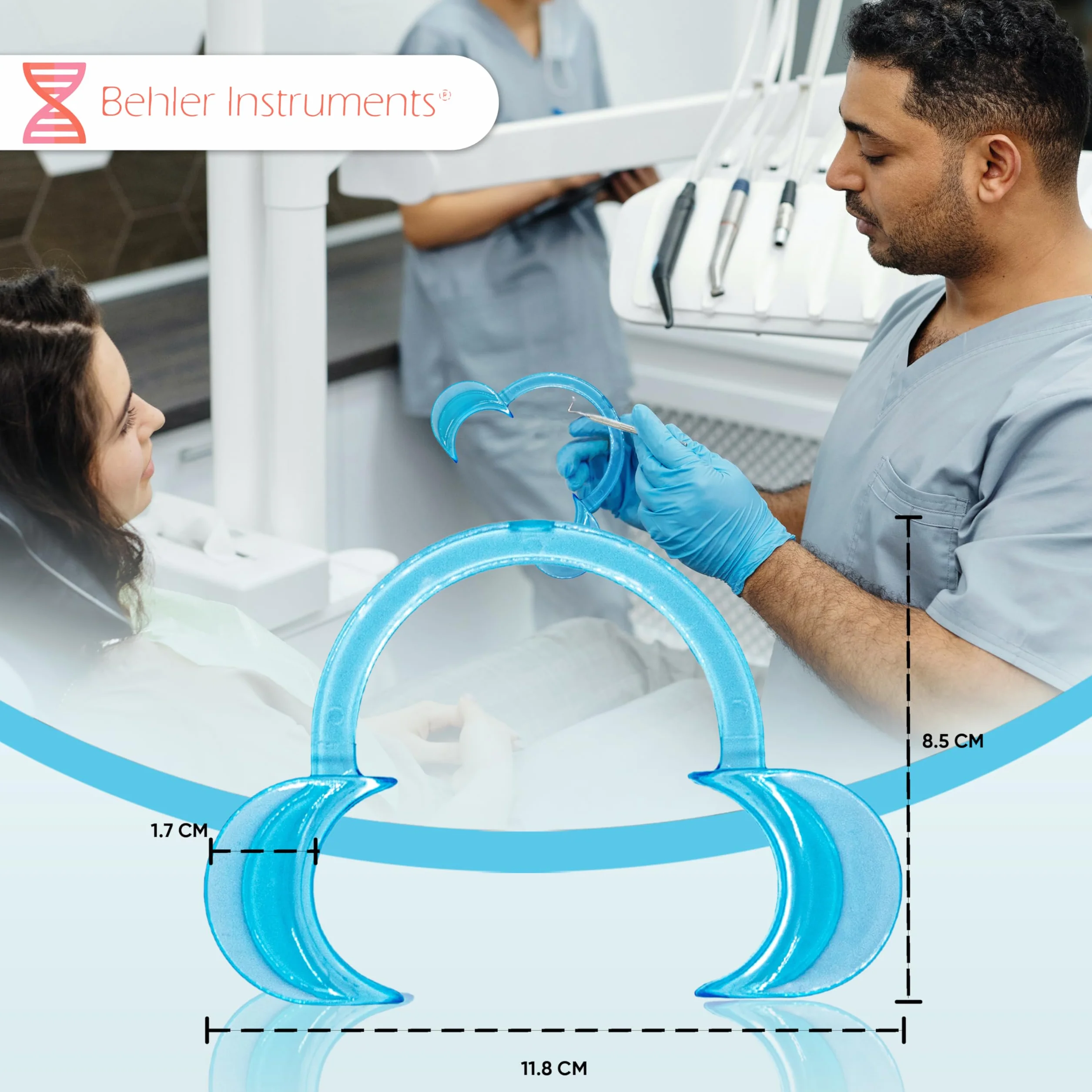 Retractor dental en forma de C para adultos pack de 6 abre bocas separadores de mejillas y labios material de grado médico reutilizables esterilizables