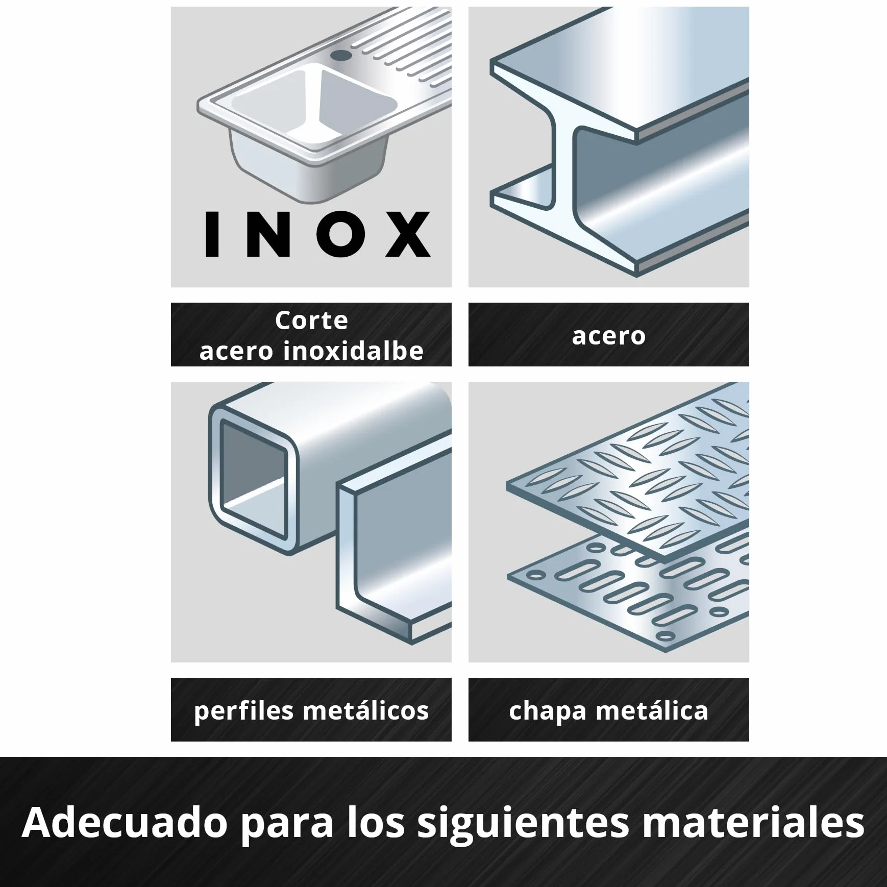 EINHELL Lote de 10 discos 230x2mm inox metal