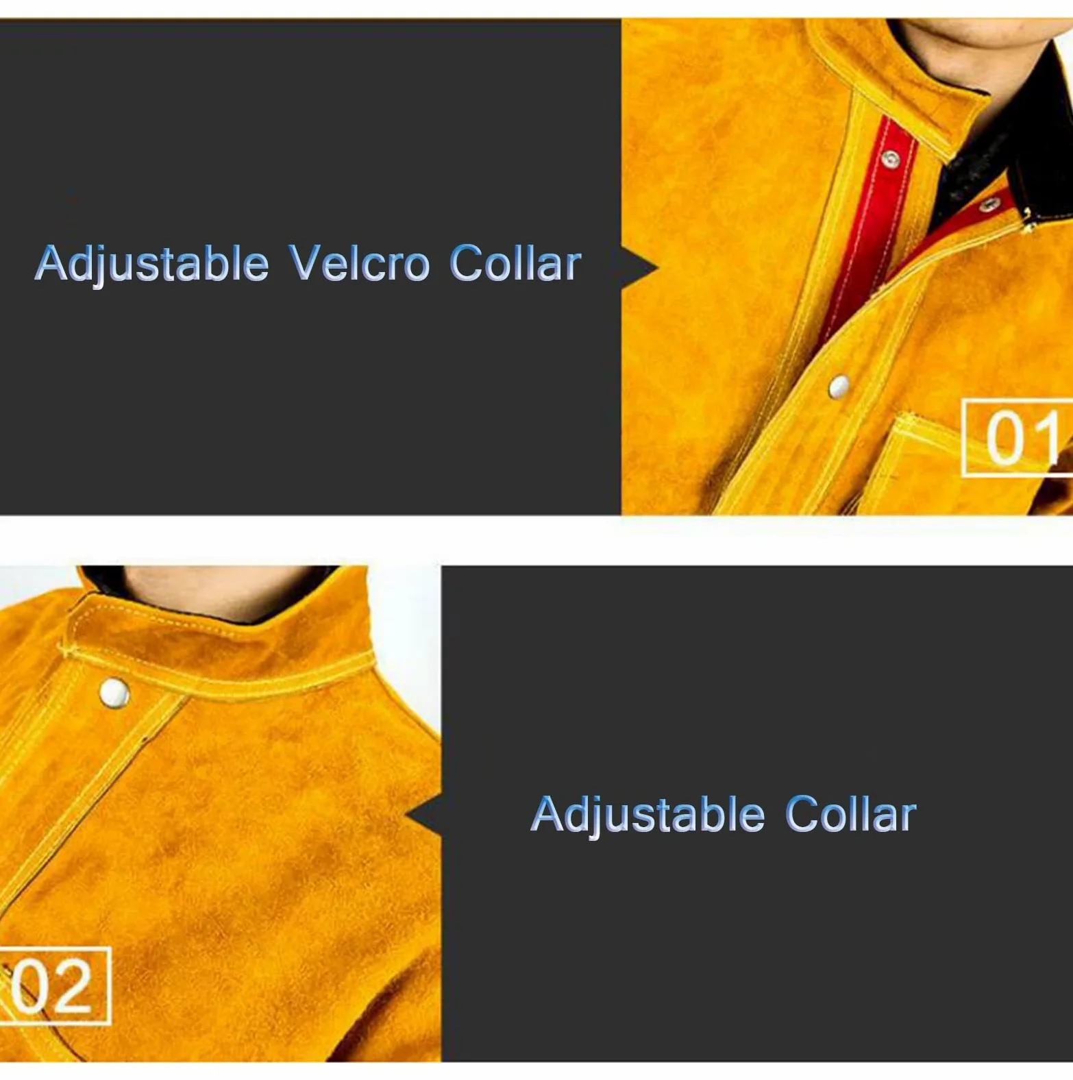 Ropa de Cuero, Abrigo Resistente, Camisas de Soldadura Resistentes al Calor y al Fuego para Hombres con herreros y carpinteros