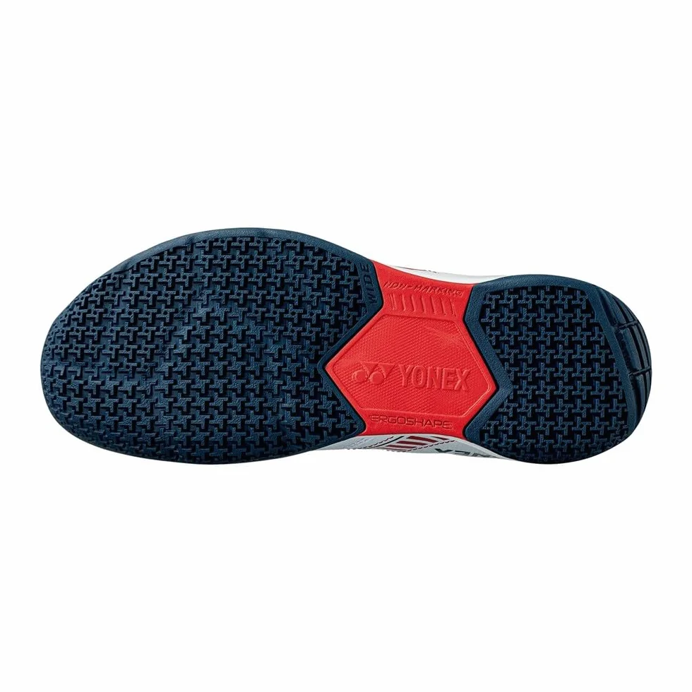 YONEX Power Cushion Strider Flow SHBSF1W - Zapatos anchos Badminto - Blanco/Rojo