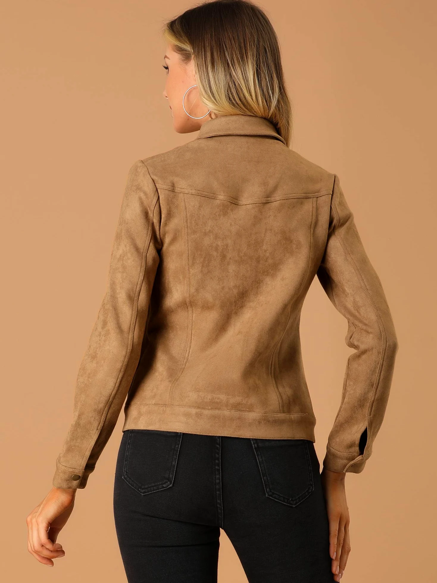 Allegra K Coat Abrigo básico Mujer (Pack de 1)