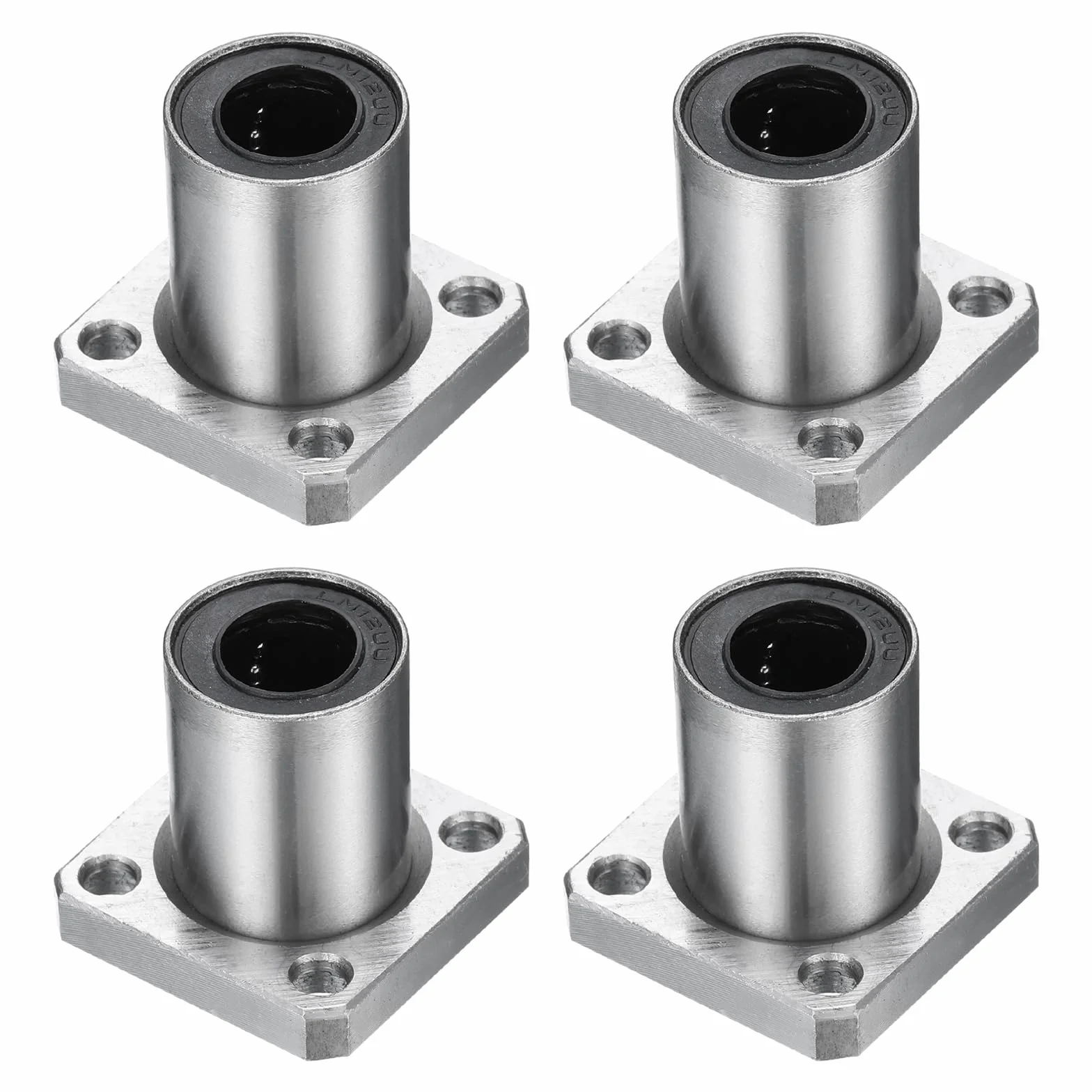 QUARKZMAN Rodamientos Lineales LMK12UU 12mm 21mm 30mm Brida Cuadrada Jaula de Acero para CNC Impresora 3D