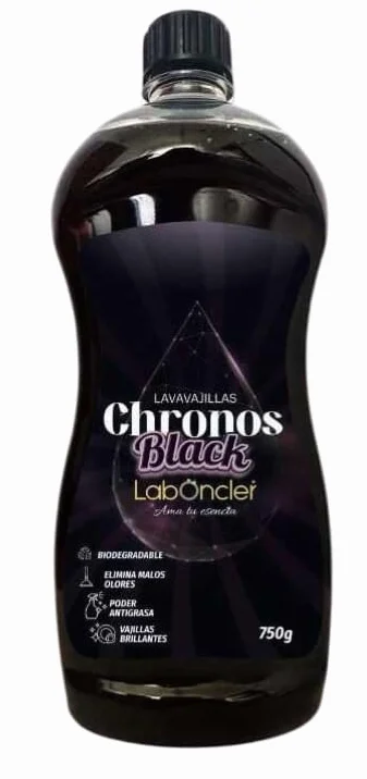 CHRONOS LABONCLER Lavavajillas Líquido a Mano Ultra Concentrado Gran Poder Desengrasante Black Cereza