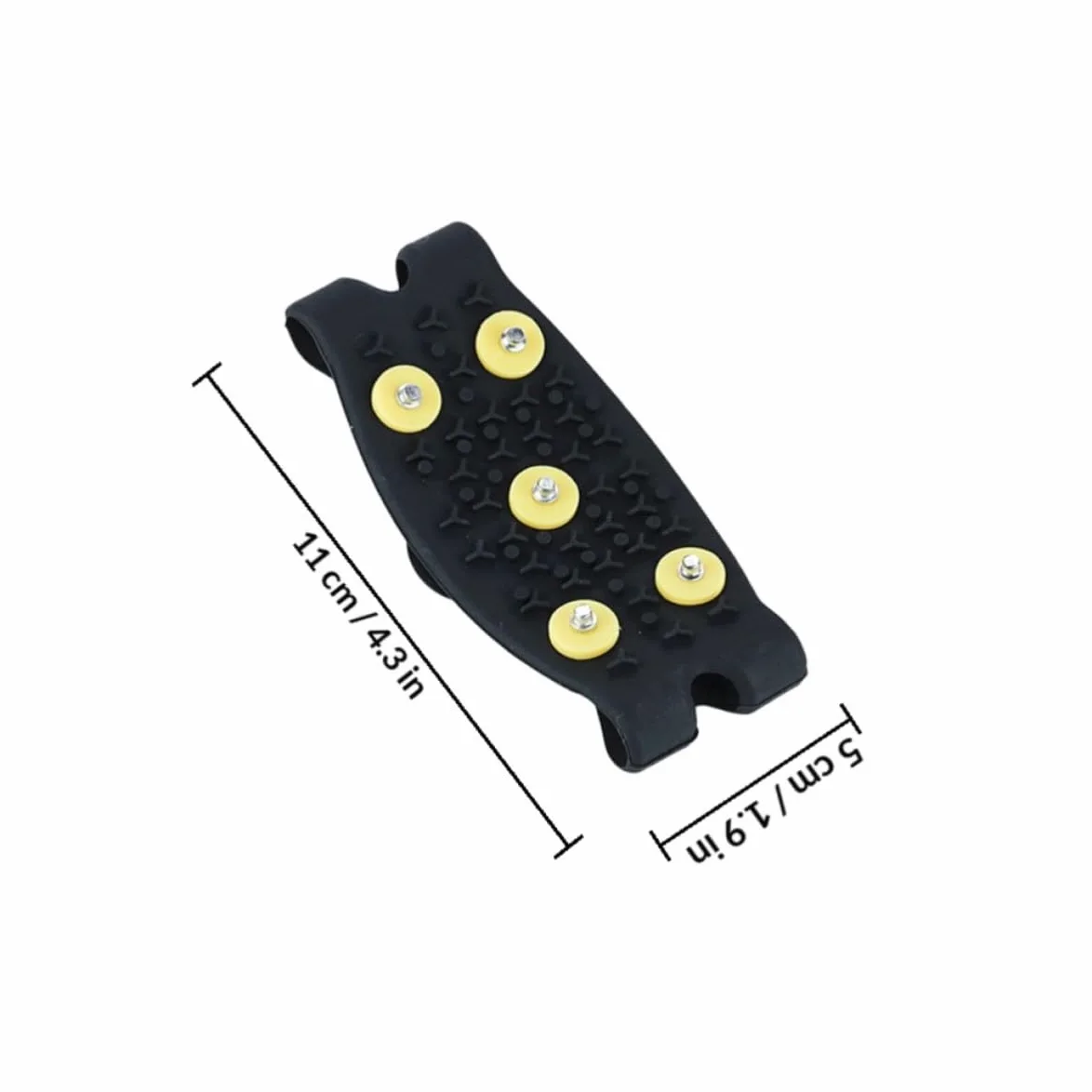 VILLCASE Pinzas de Hielo para Zapatos de Senderismo y Running, Cubiertas Antideslizantes de TPE Excelente Agarre para Hombres y Mujeres, 2 Pares