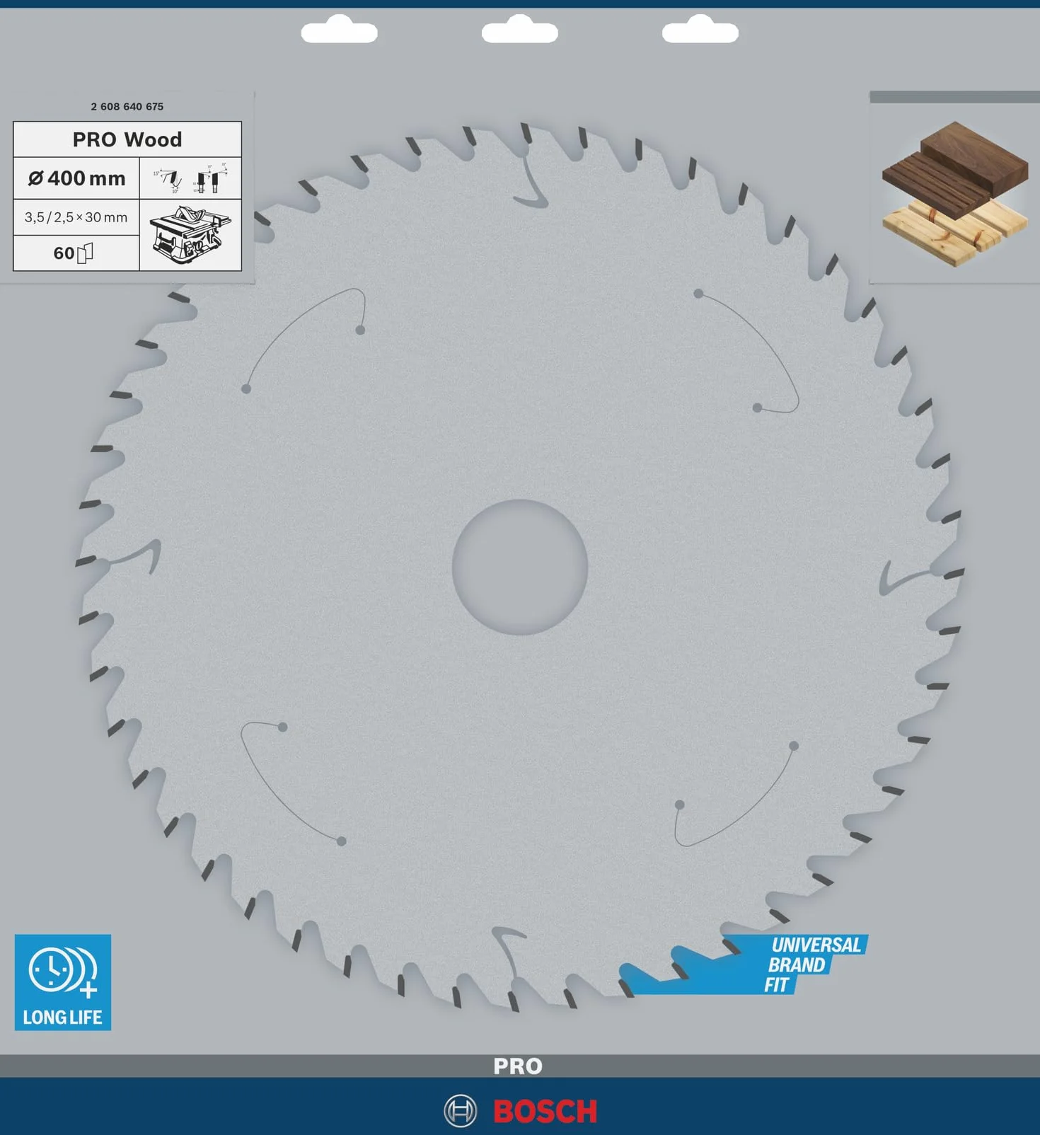 Bosch Professional Hoja de sierra circular Optiline Wood 400 x 30 x 3,5 mm 60 dientes
