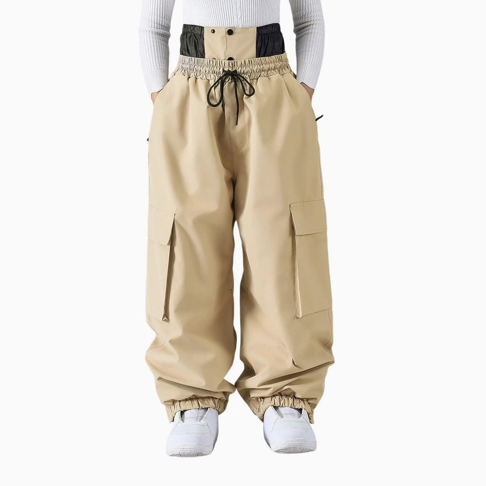 Generisch Pantalones de snowboard, pantalones de esquí de invierno, resistentes al viento, aislados para actividades al aire libre en climas fríos y montañismo, senderismo y trekking (café, S)