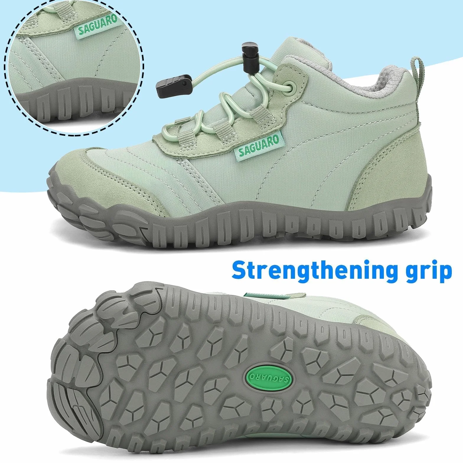 SAGUARO Zapatillas Descalzas Niños Ligeras Transpirable Zapatos de Trekking Barefoot Minimalistas Sneakers Gr.26-36