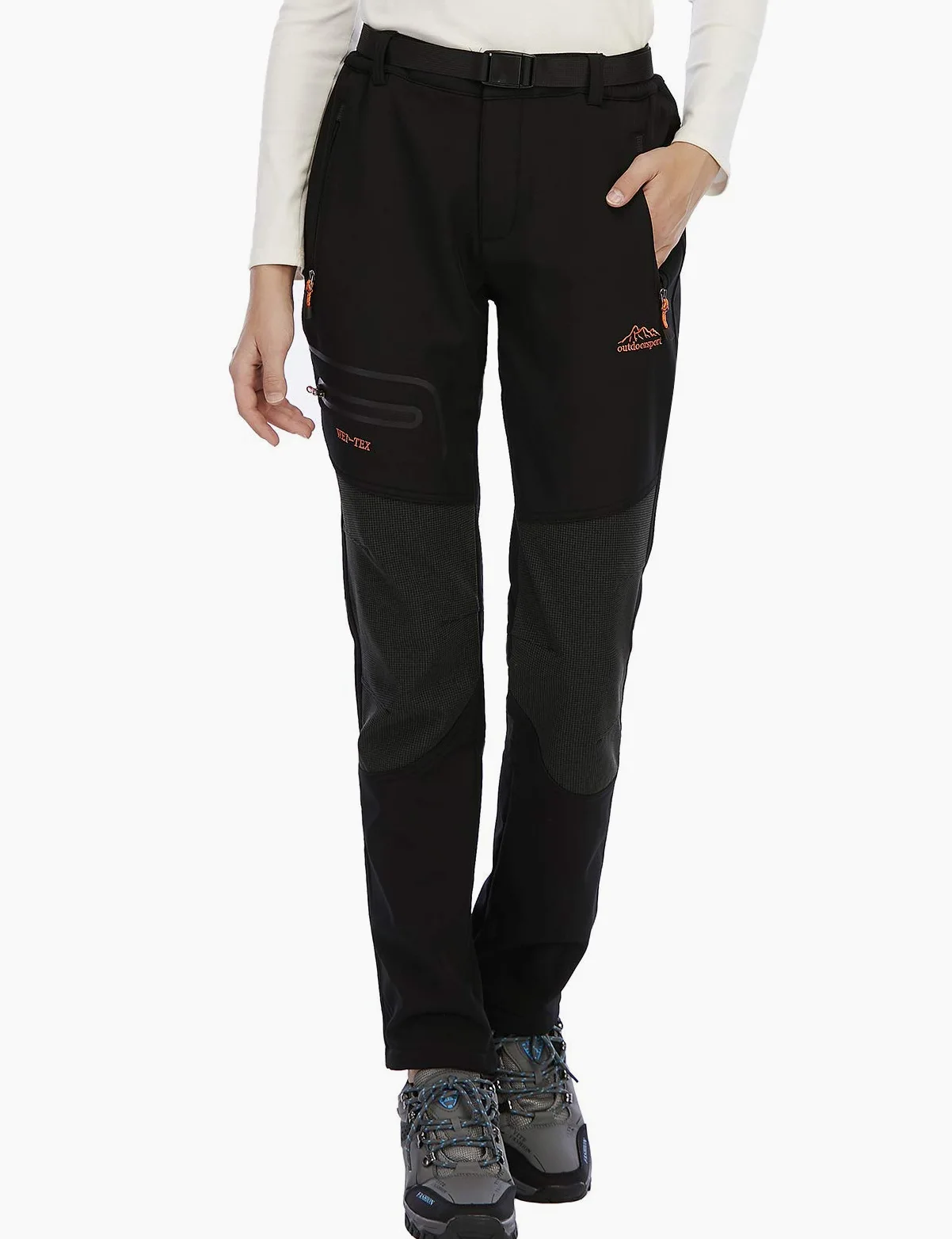 Pantalones Trekking Mujer Invierno Impermeables Pantalones Termicos Montaña Senderismo Esqui Nieve Polar Forrado Aire Libre