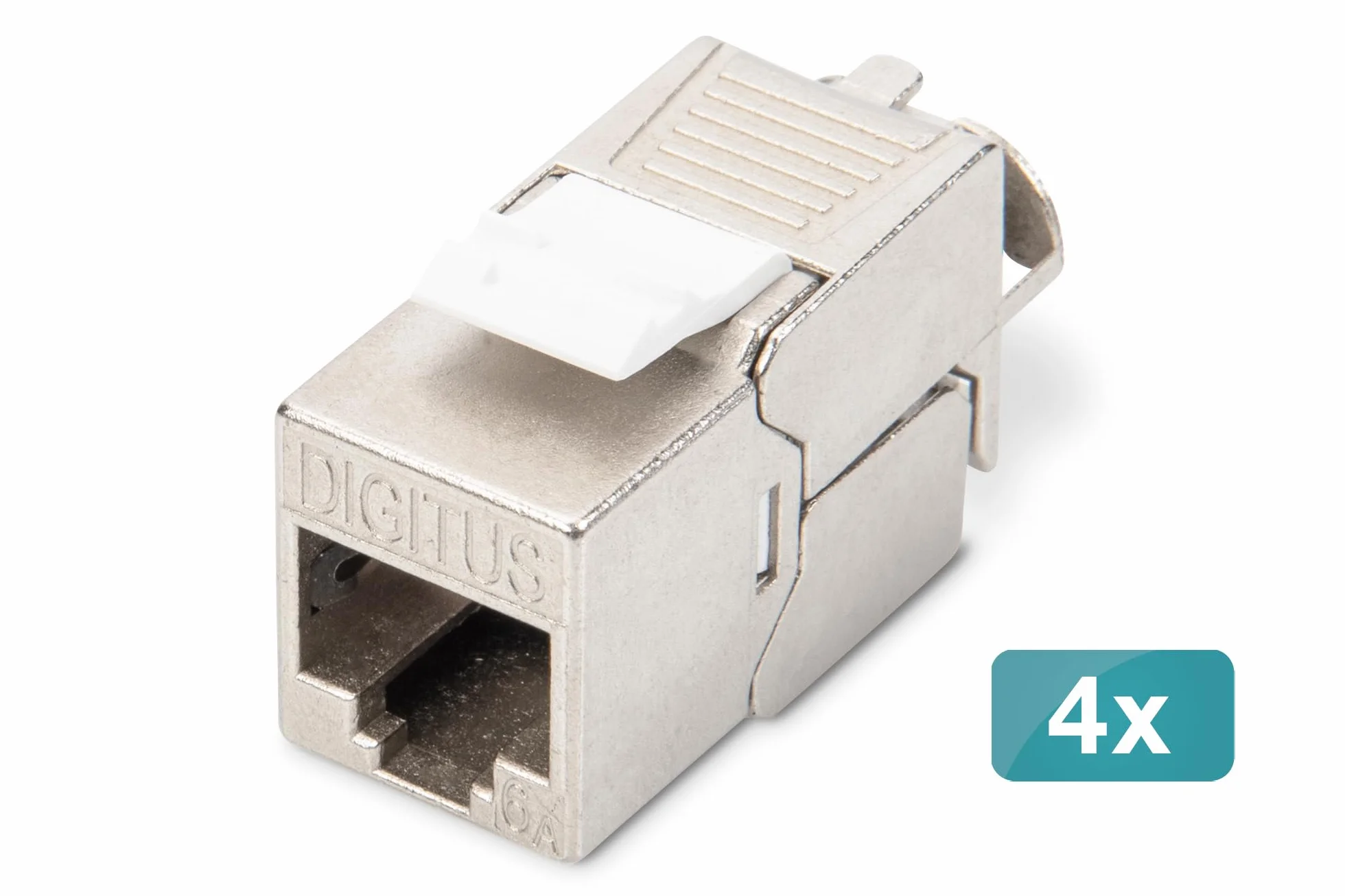 DIGITUS Módulo Keystone Cat-6A blindado RJ45 500 MHz 10GBase-T 4 unidades