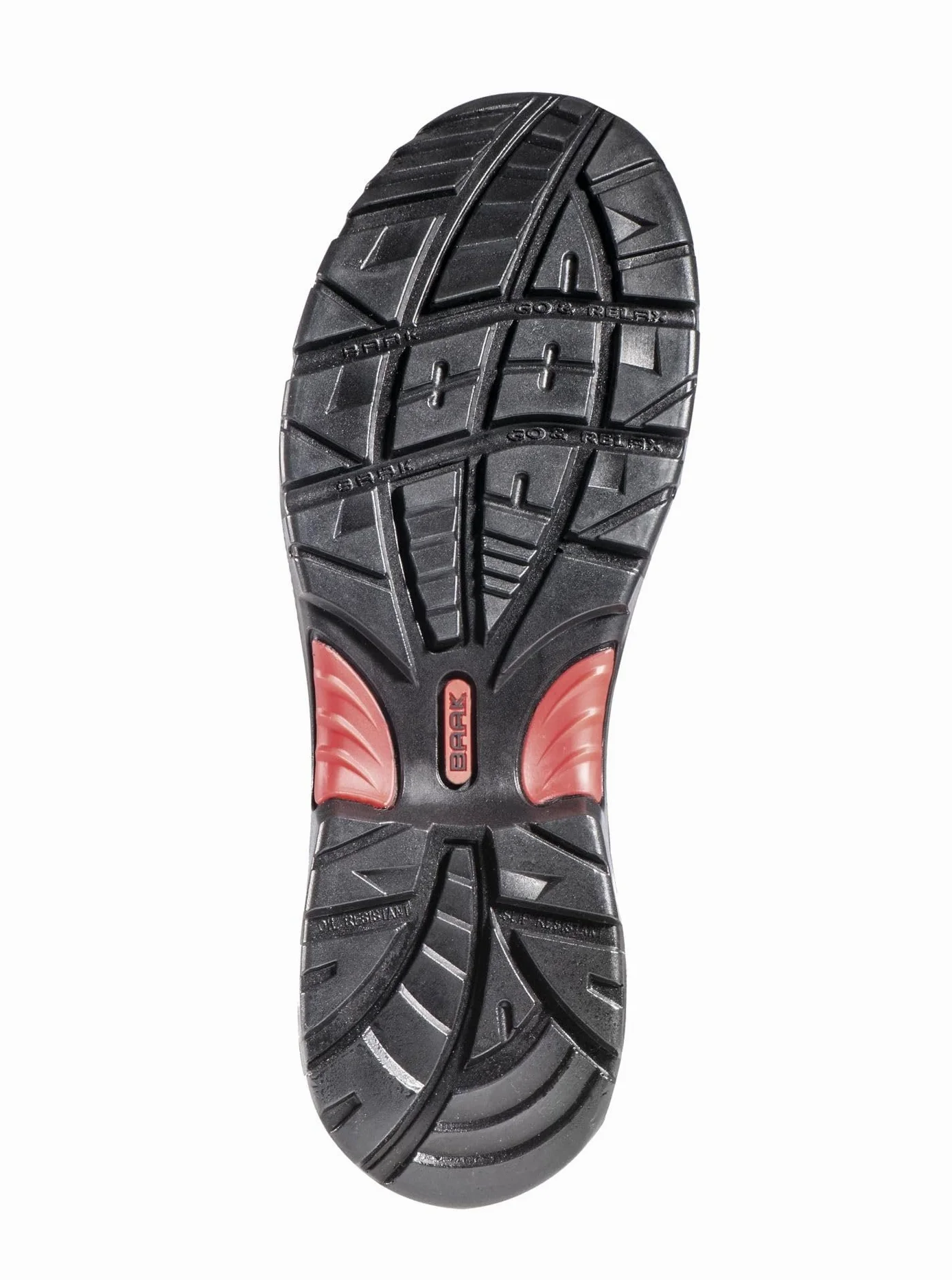 BAAK Henk 7007 - Zapatillas de seguridad (talla 45, microfibra), color negro y gris