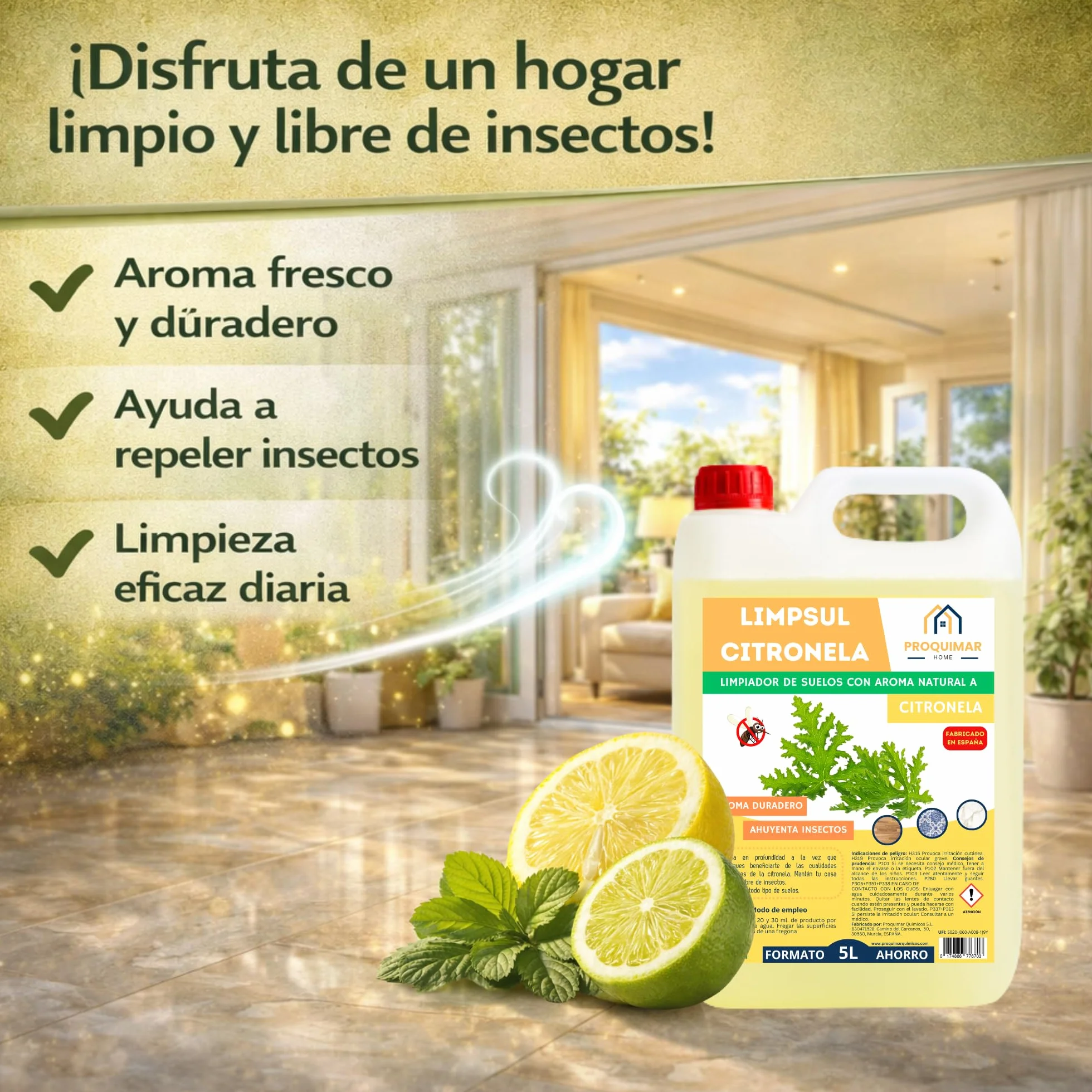 FREGASUELOS CITRONELA LIMPSUL LIMPIADOR CONCENTRADO 5 LITROS