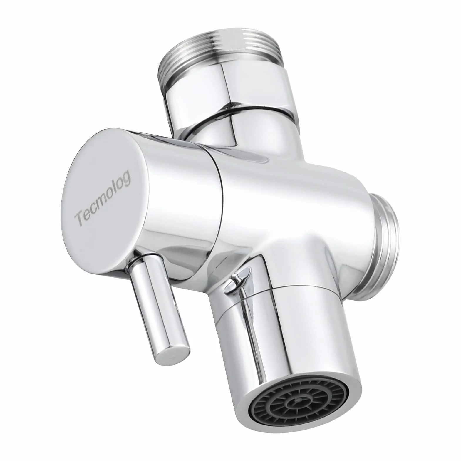 Tecmolog Desviador de Grifos Lavabos 22mm Adaptador Manguera Grifo Cocina Cromo SBA021C
