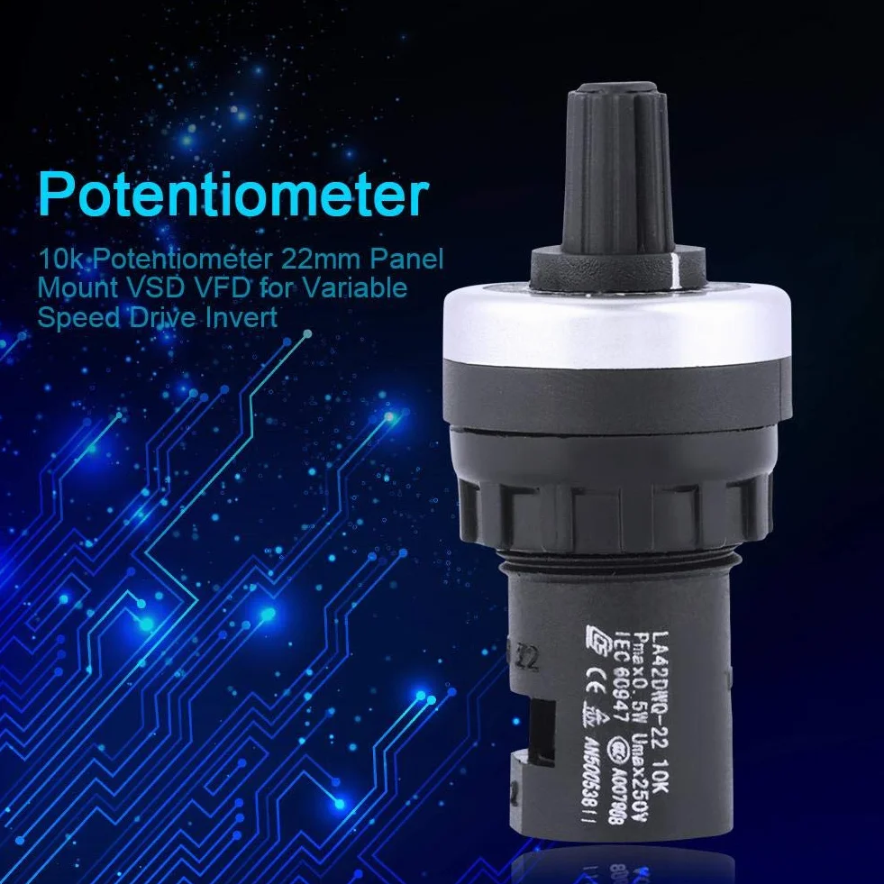 Variador de velocidad VFD 10k Potenciómetro Montaje en panel