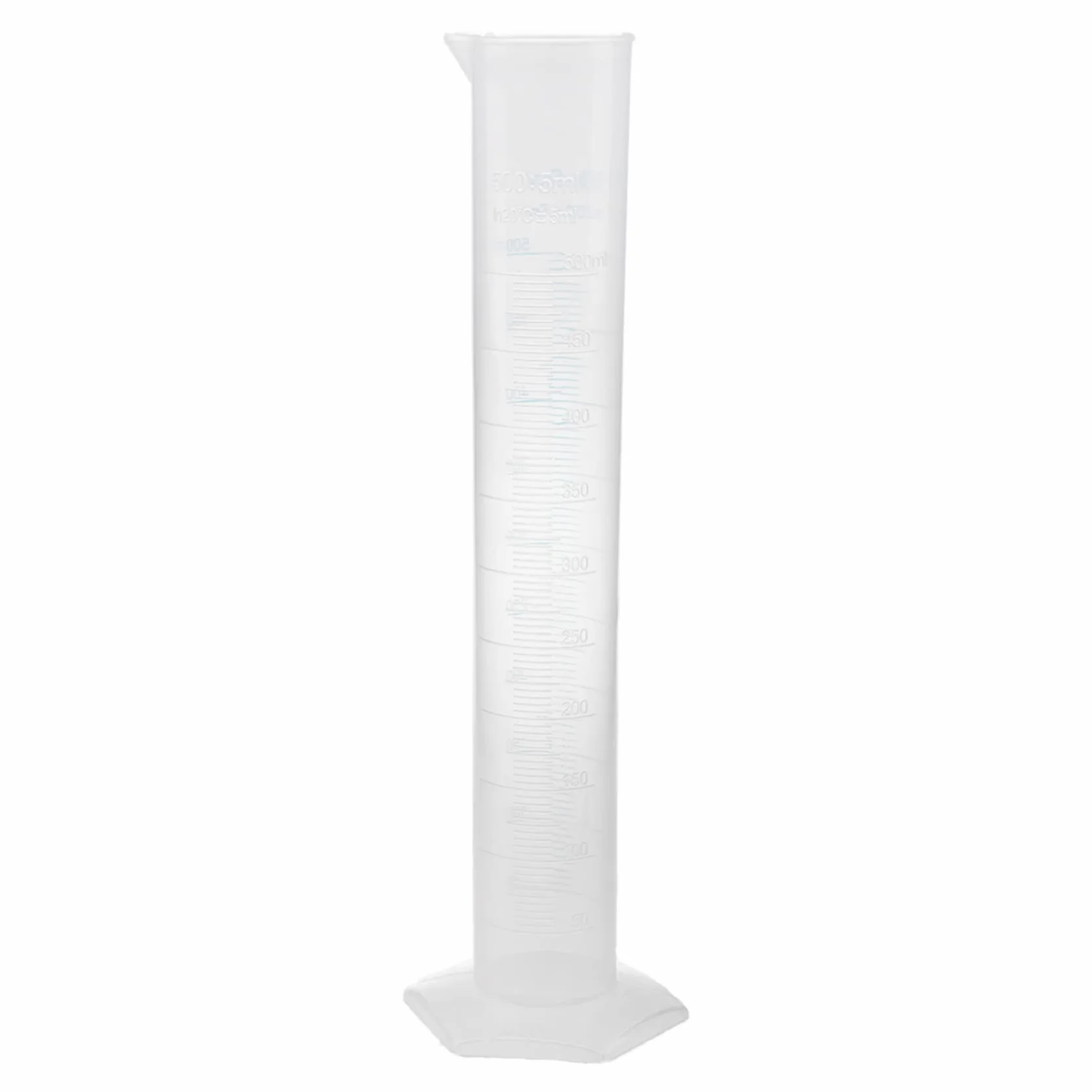 Probeta medidora de plástico transparente 500 ml