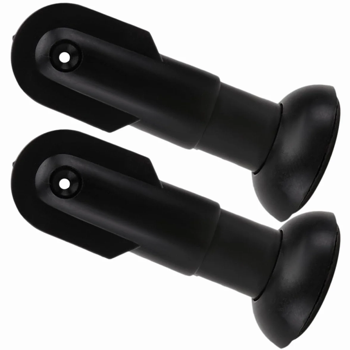 LIFKOME 2 Soportes de Plástico Negro para Mampara de Baño Altura Ajustable Resistente Corrosión