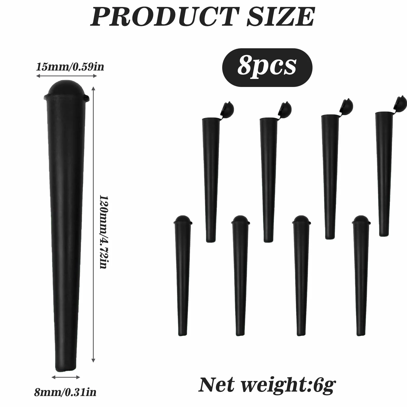 Tubo Guarda Porros 8pcs Plastic Joint Tubes