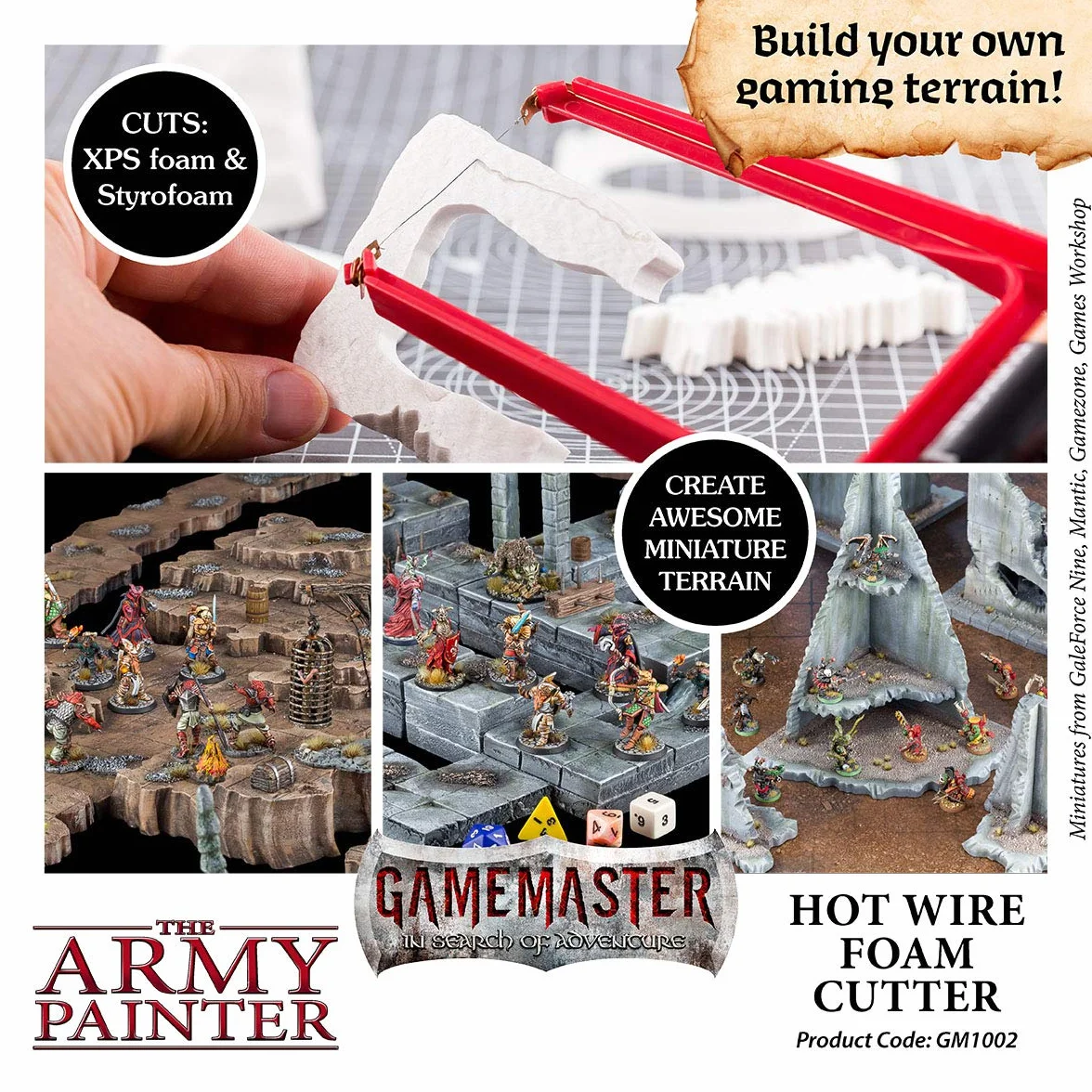 The Army Painter Gamemaster Cortador de Espuma Hot Wire para Tablas de Espuma Juegos de rol
