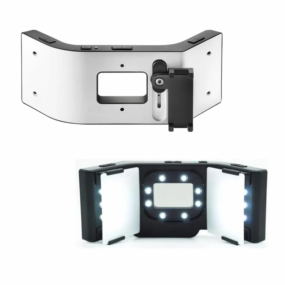 Kit de luz de relleno dental 6000-6500 K con soporte, equipo de fotografía dental