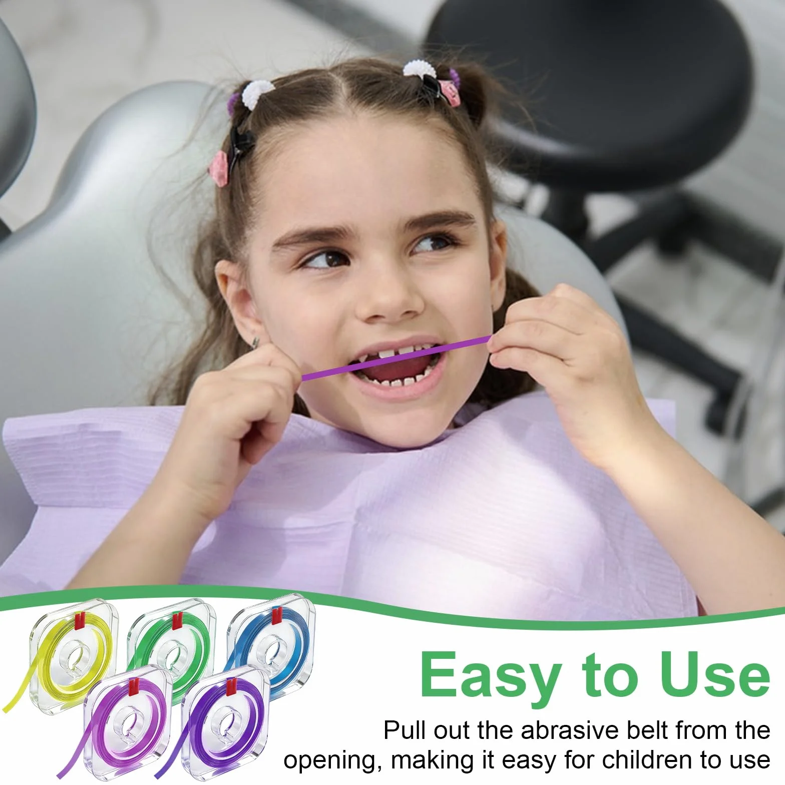Papel de lija dental 6 m tiras de pulido para espacios intermedios 5 volúmenes