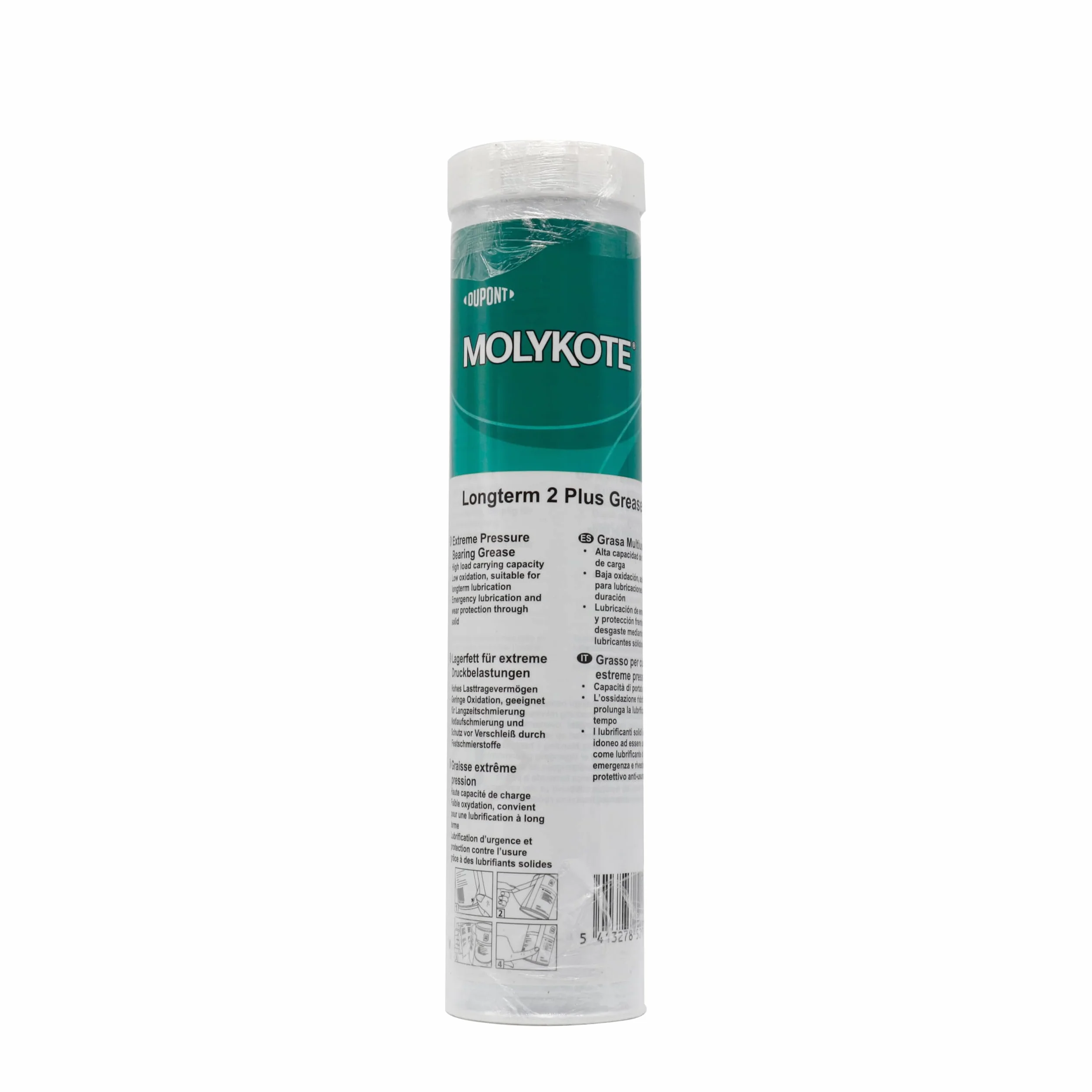 MOLYKOTE Longterm 2 Plus 400 g Grasa lubricante de alta capacidad de carga y protección contra el desgaste
