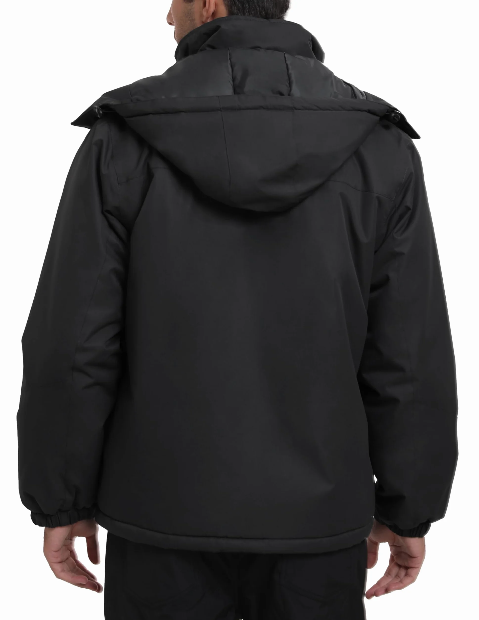Chaqueta Esquí Impermeable Hombre Lana Cazadora Montaña Snowboard Invierno Forro Polar Cálida Antiviento Abrigos con Capucha Desmontable Exterior
