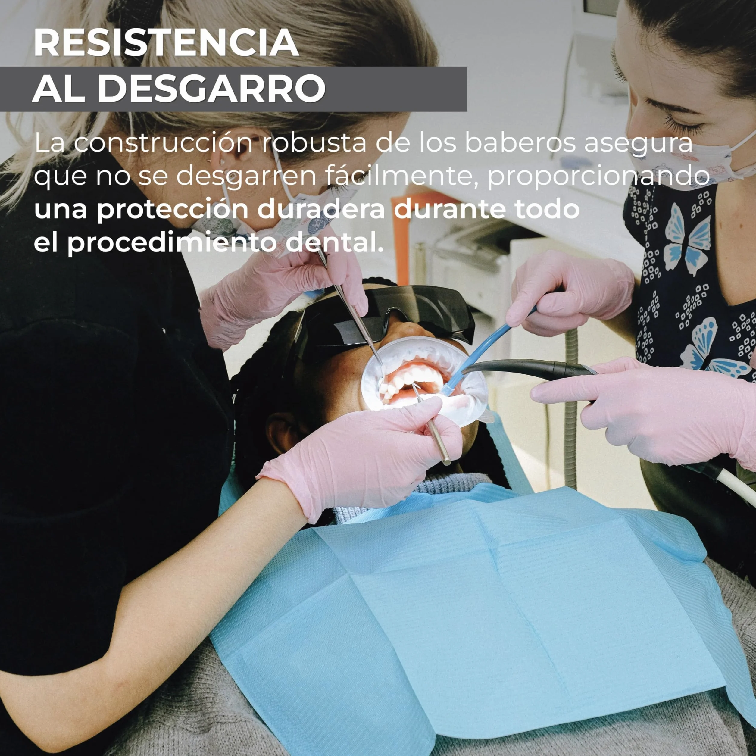 Baberos Desechables Impermeables 45x33 cm para Dentistas y Tatuadores