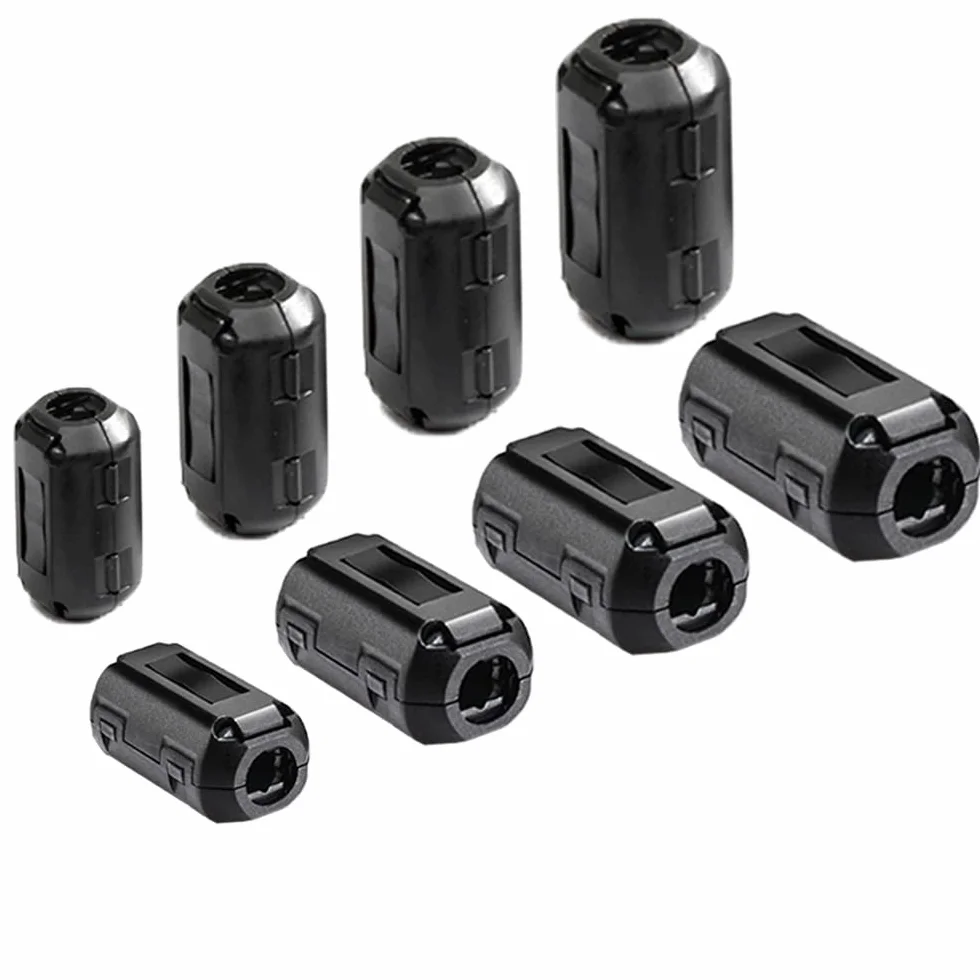 Set de Núcleo de Anillo de Ferrita 8 Piezas, Clip de Cable Supresor de Ruido EMI RFI Filtro de Alta Frecuencia 5-13mm