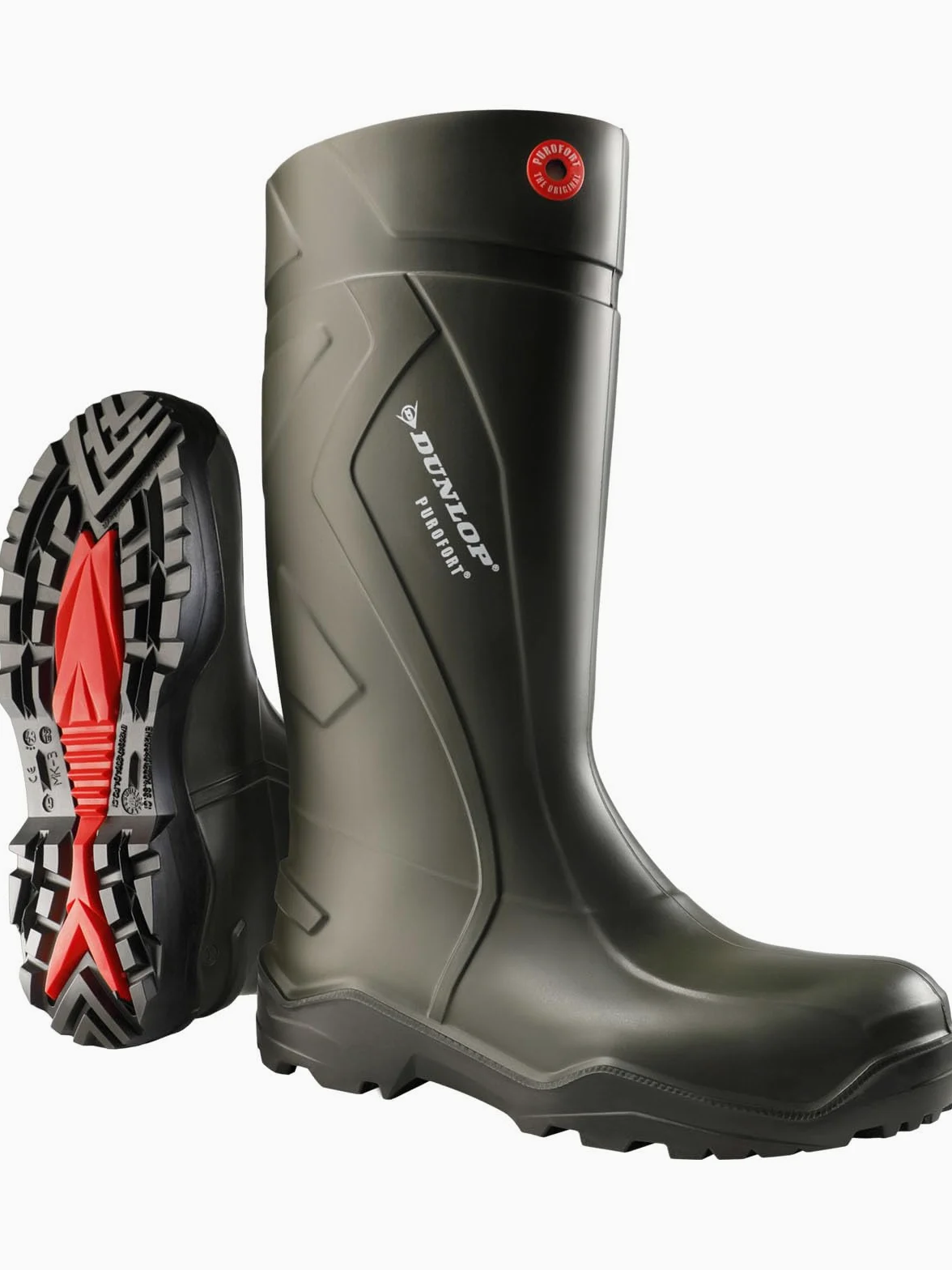 Dunlop Pull-On Self-Lined Mens Boots - Green - Size 39