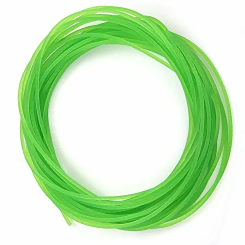 Correa redonda de poliuretano PU 2mm 10m superficie rugosa para accionamiento verde