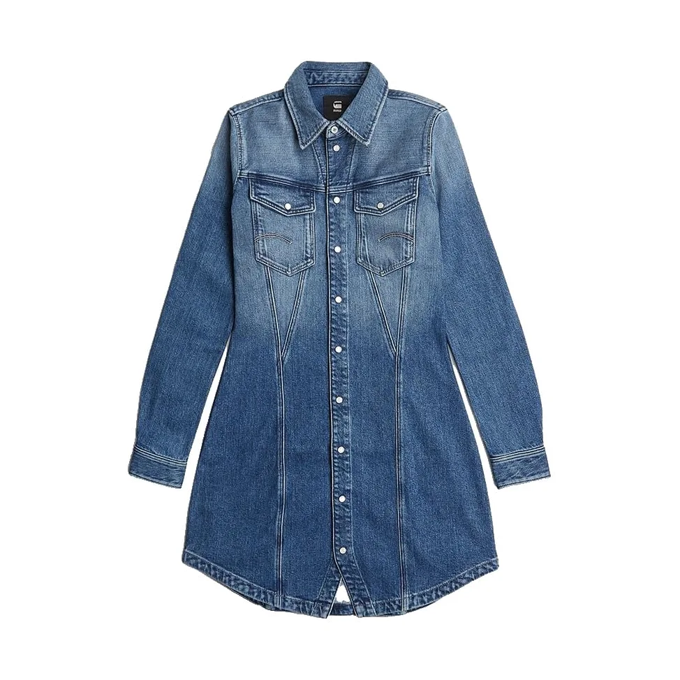 G-Star Pitched Hem Shirt Dress LS Wmn Vestido Informal Mujer