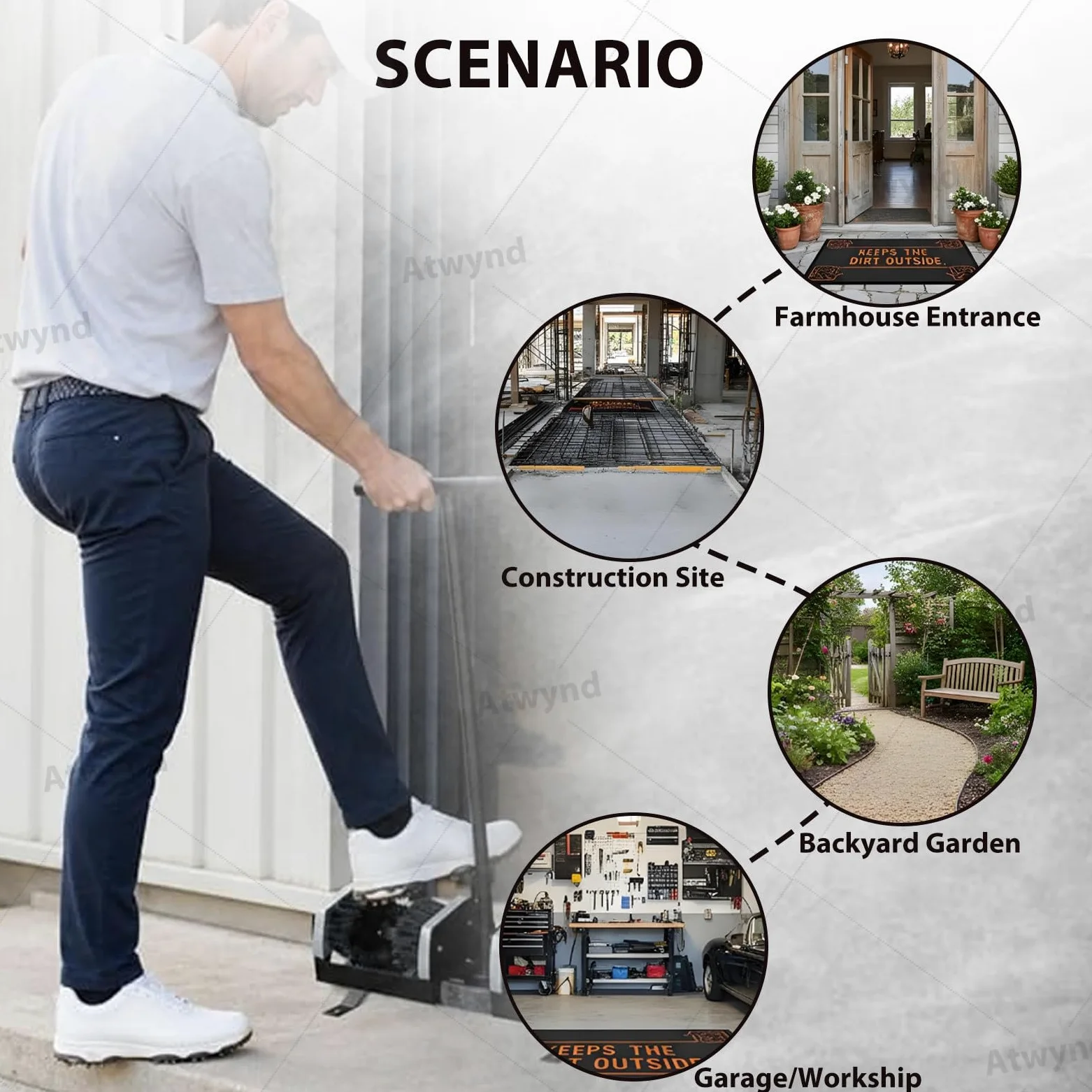 Raspador de Barro de Doble Cara para Calzado, Herramienta Universal de Limpieza, para Limpiar Zapatos y Botas en Exteriores, Elimina Barro y Suciedad de Calzado, Zapatillas Deportivas