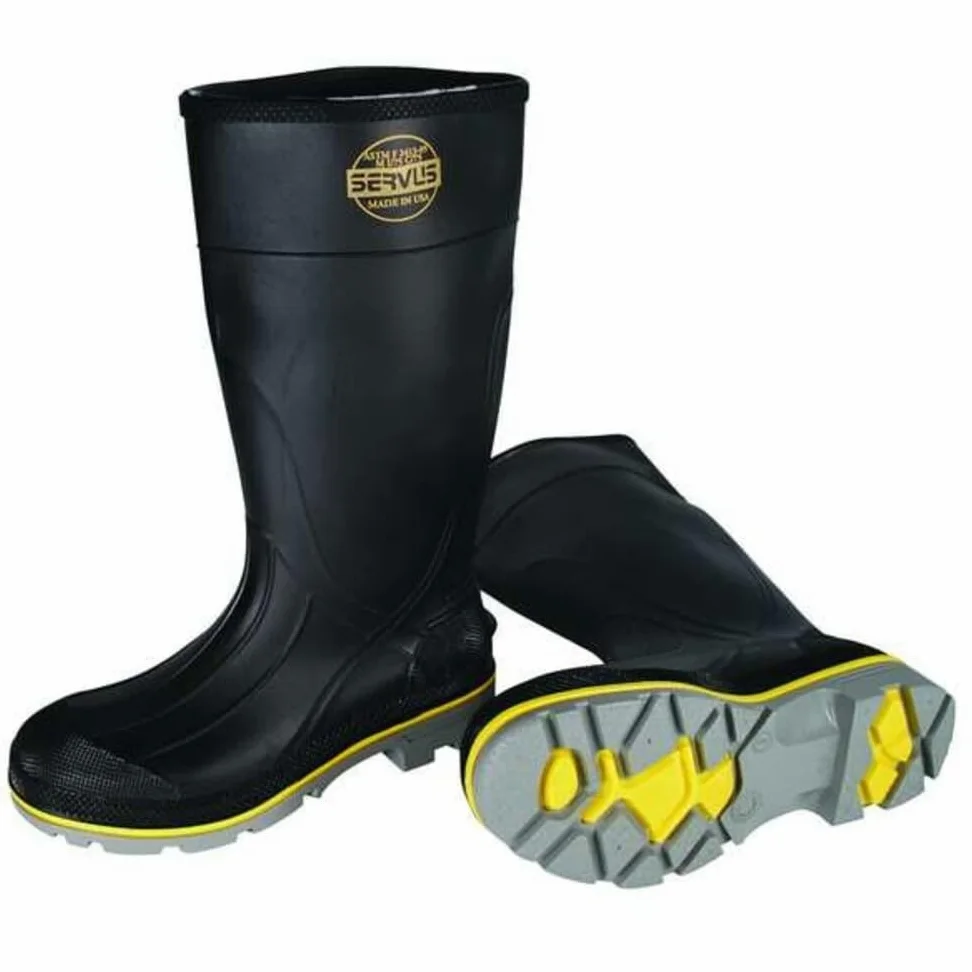 Honeywell Home Servus XTP 15" PVC resistente a los productos químicos botas de trabajo para hombre, negro, amarillo y gris