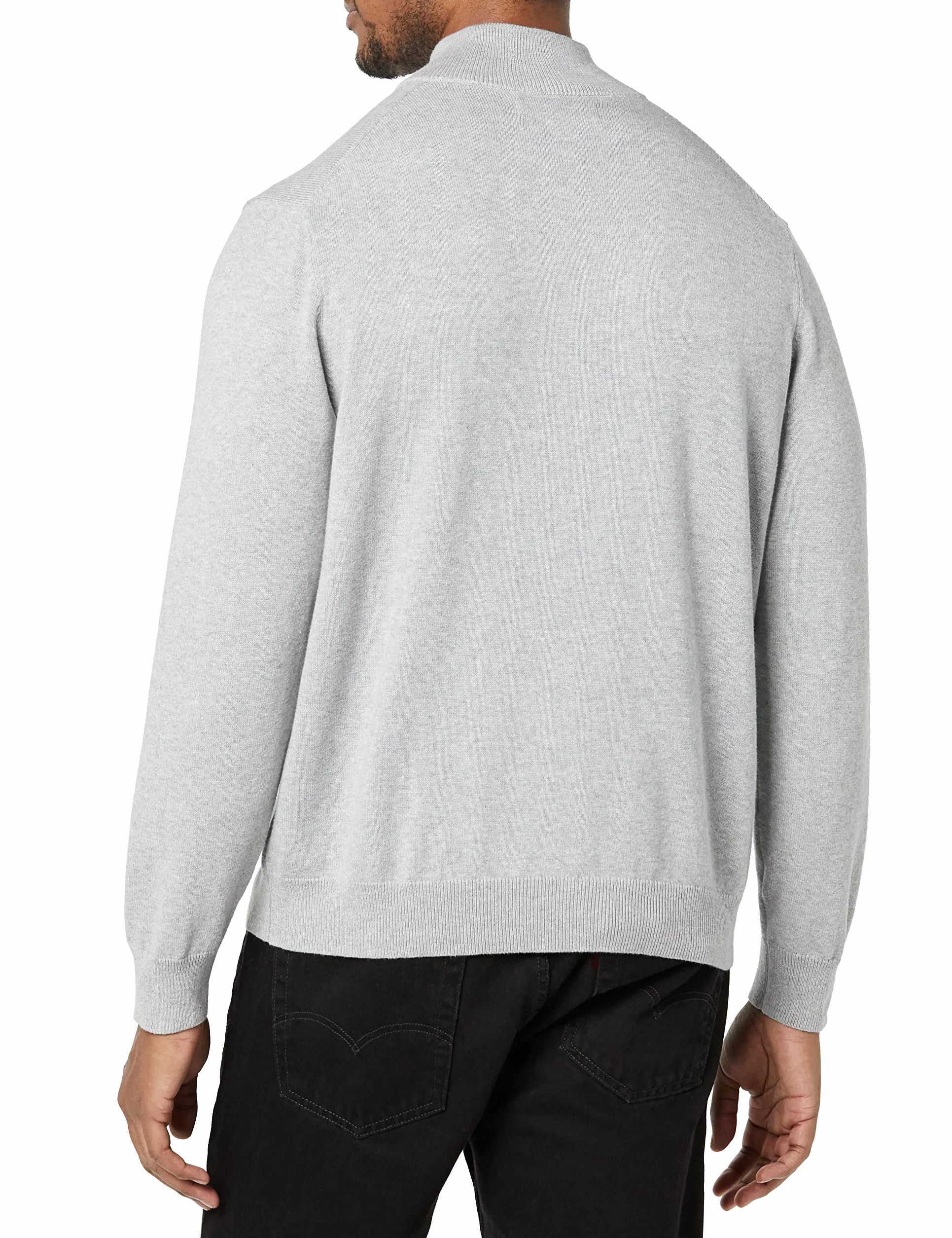 Amazon Essentials Hombre Jersey 100% de Algodón con Cremallera de un Cuarto