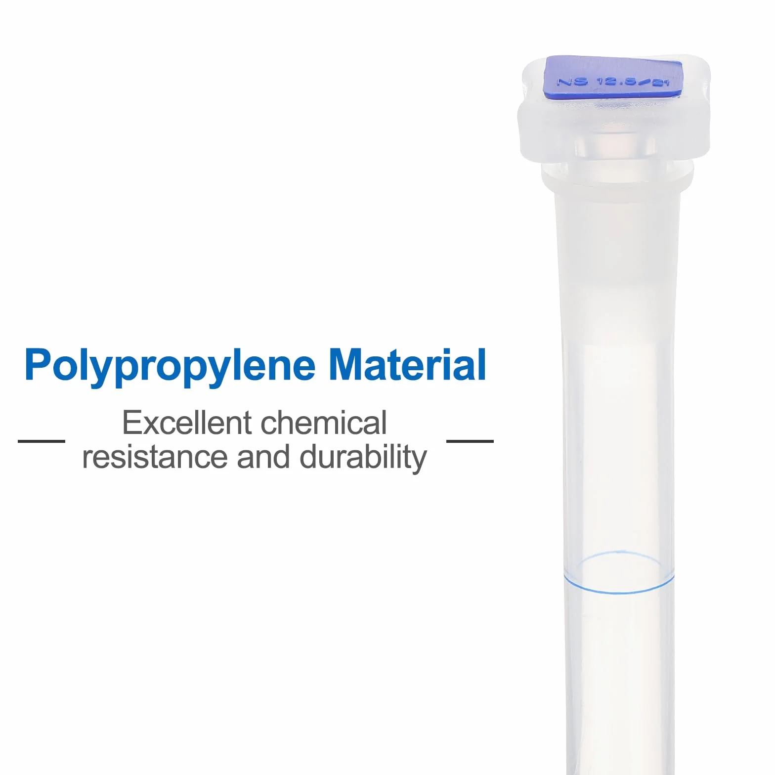 PATIKIL Matraz Aforado de Polipropileno 50ml con Tapón Tolerancia 0.3ml