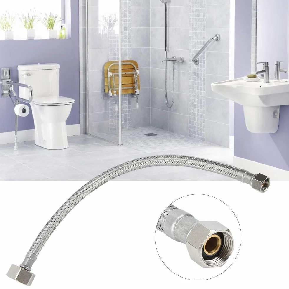 Tuberías de Agua para Inodoro de Cobre, 30 cm 7/8 Entrada 7/8 3 Rosca de Salida, Accesorio de Tubería