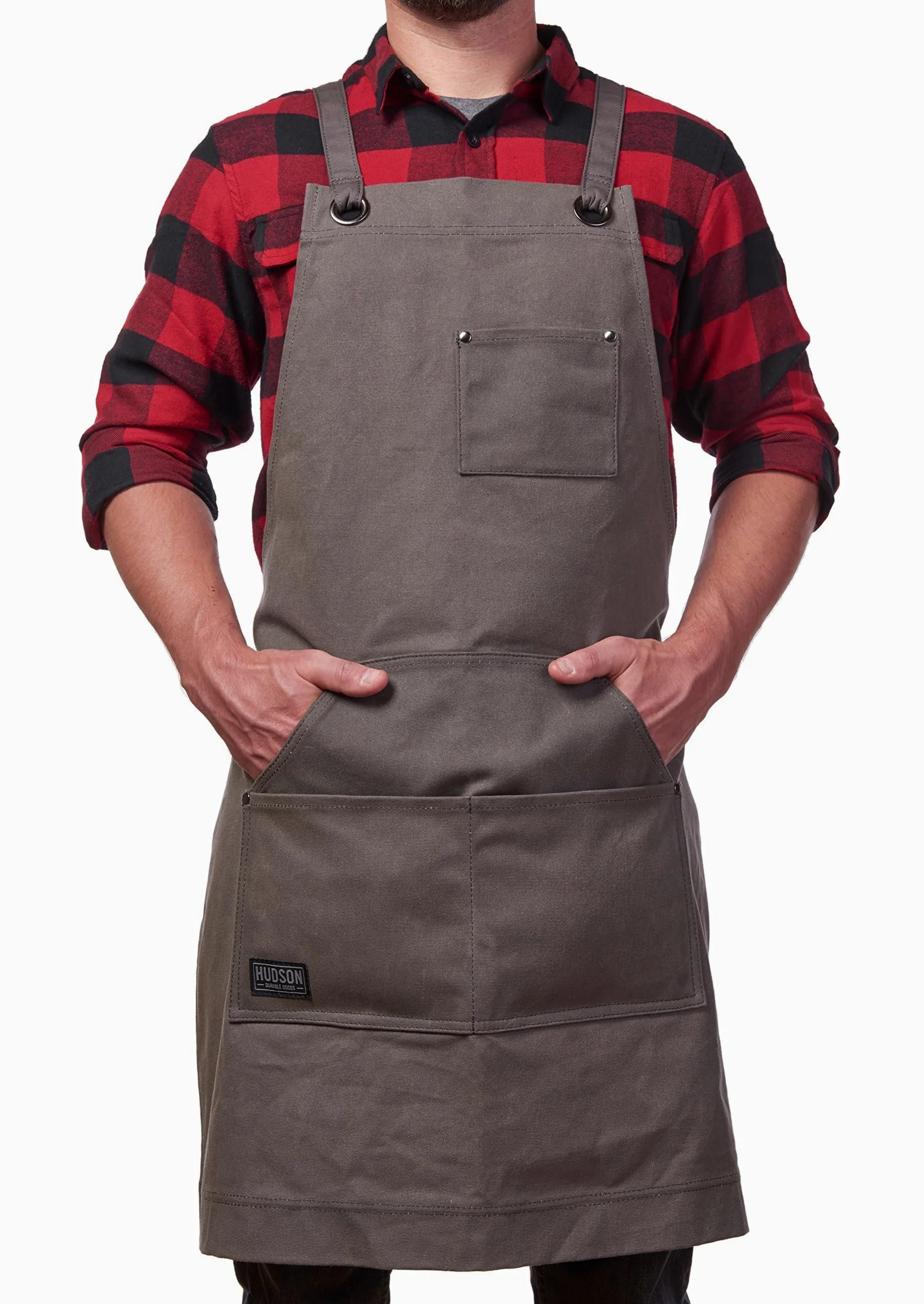 Hudson Durable Goods Delantal de lona encerado resistente