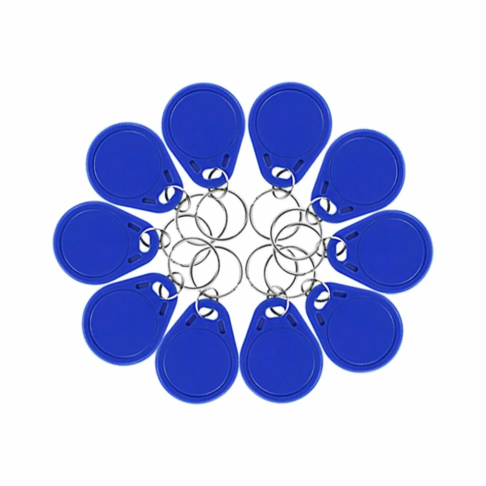 Blue Waterproof ABS 13.56MHz ISO14443A M1 Classic NFC RFID Tokens, Paquete de 10
