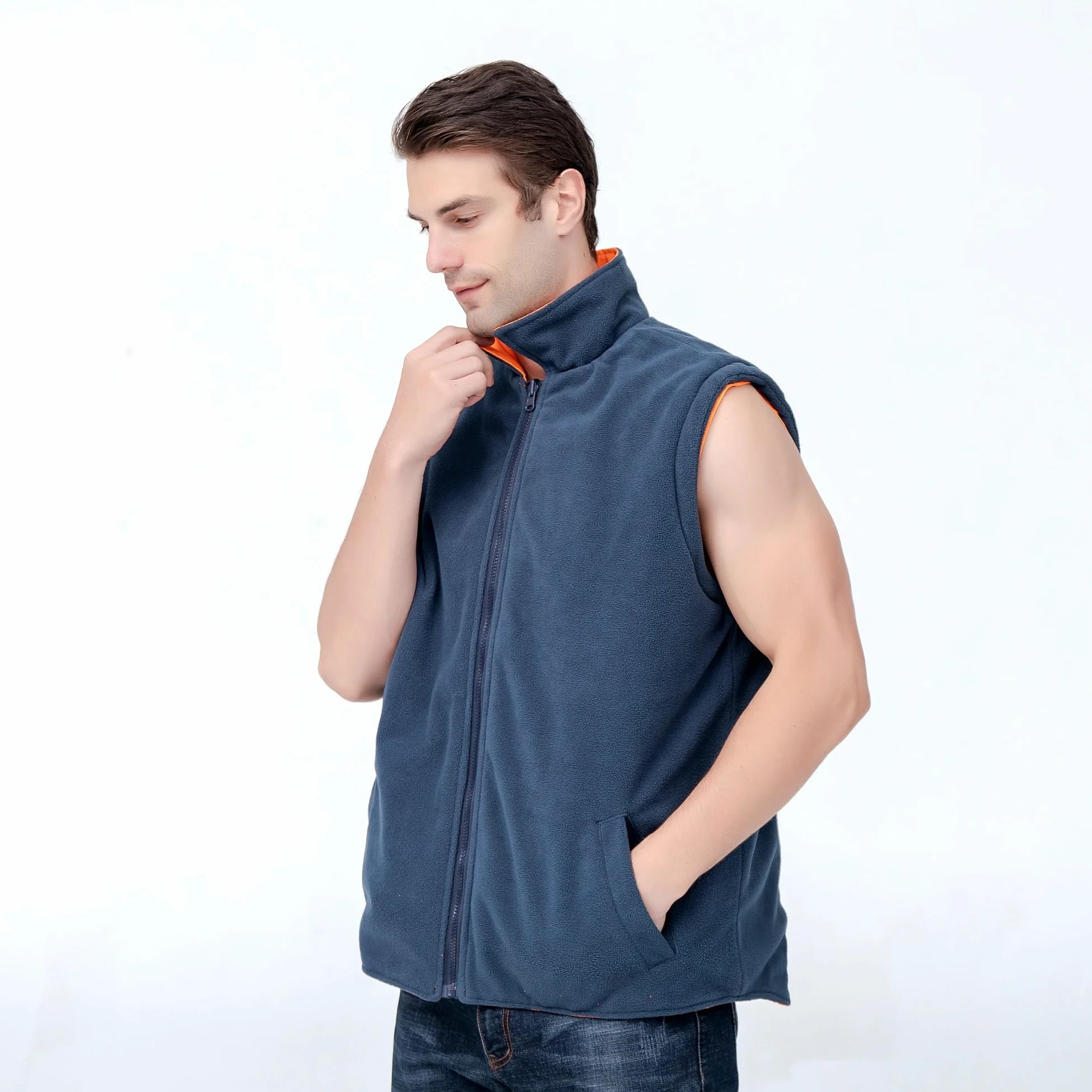 esmen Chaqueta reflectante Oxford de alta visibilidad, chaqueta de trabajo de seguridad de doble grosor for hombre, ropa de trabajo industrial.
