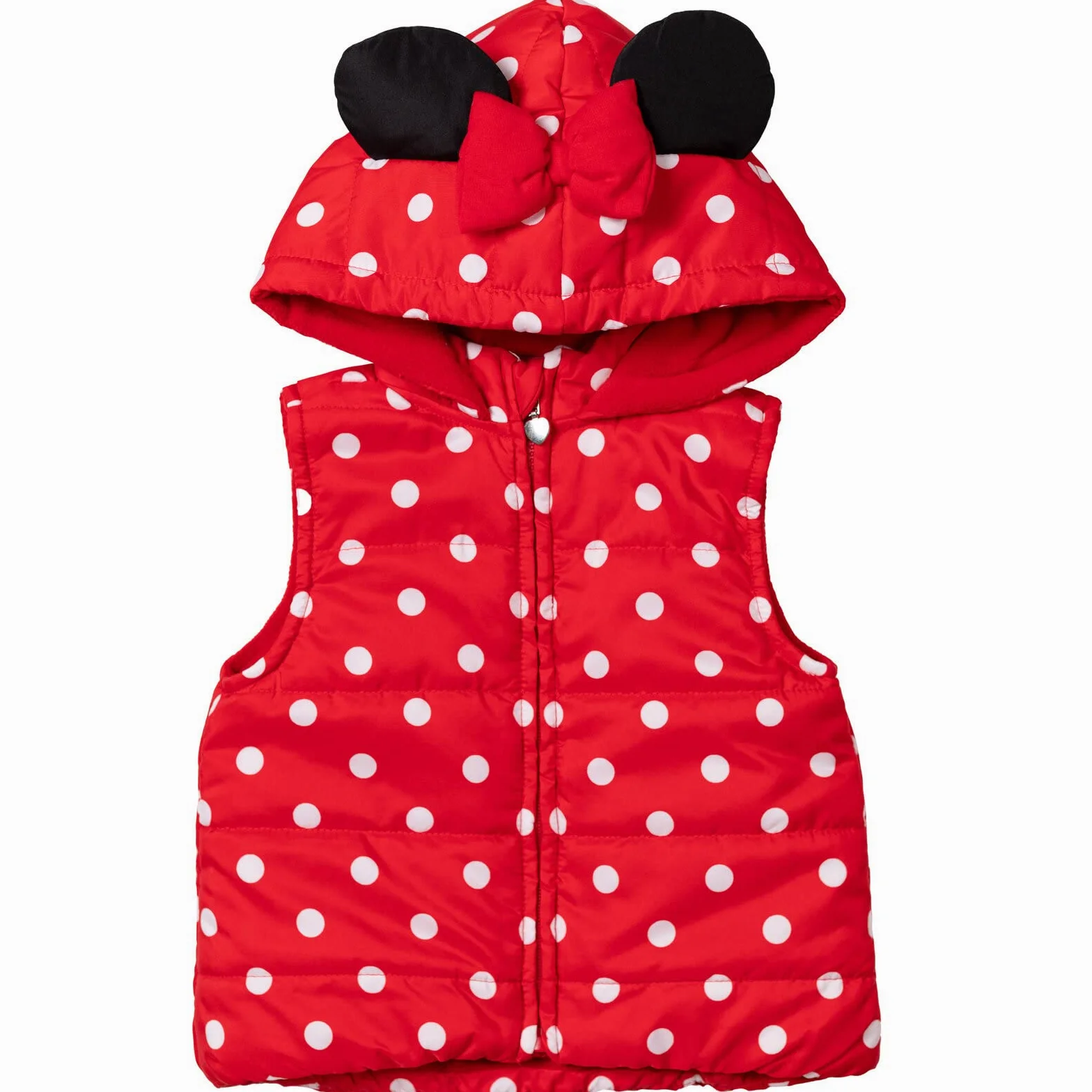 Disney Minnie Mouse - Chaleco con cremallera y polainas, diseño gráfico de camiseta y leggings de 3 piezas para niños grandes