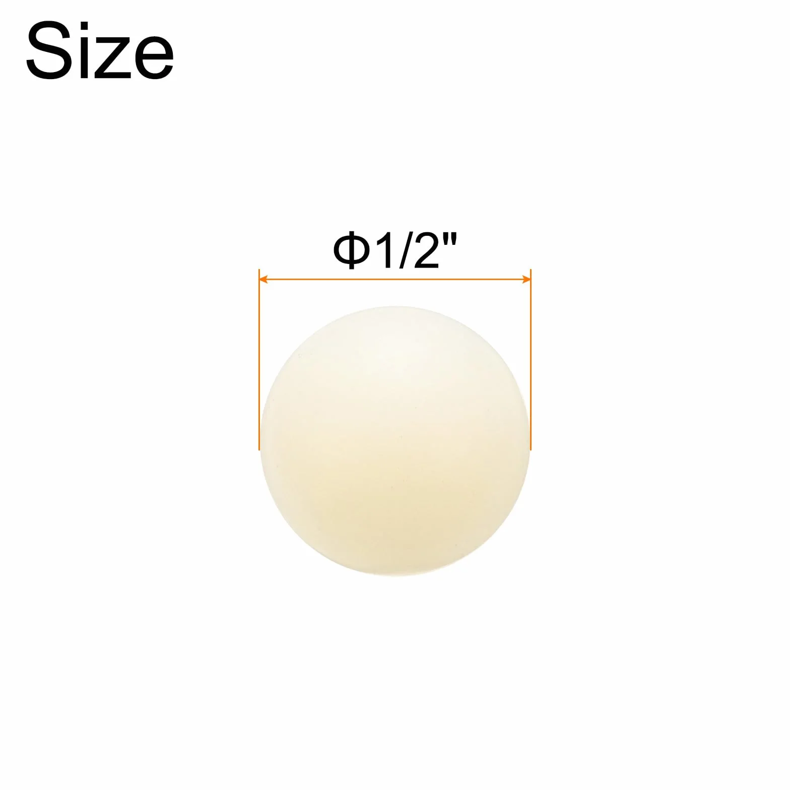 QUARKZMAN 50 Piezas Bolas Rodamiento Nylon Plástico Sólido 1/2" (12.7mm) Precisión