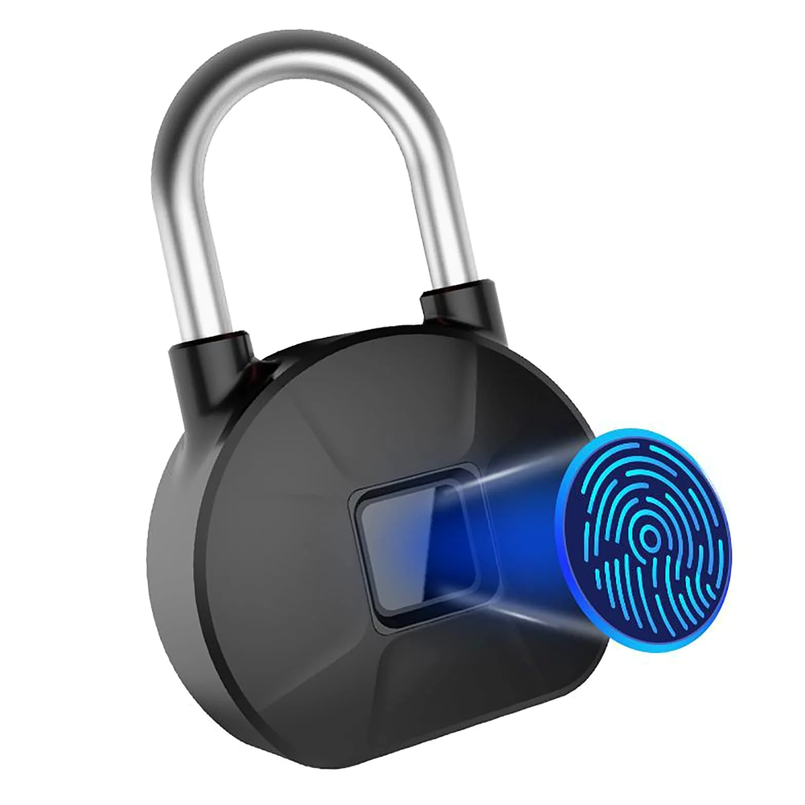 Candado Inteligente con Huella Dactilar Candado de huellas dactilares inteligente Cerradura casillero viaje Huella digital para Seguridad(Schwarz)