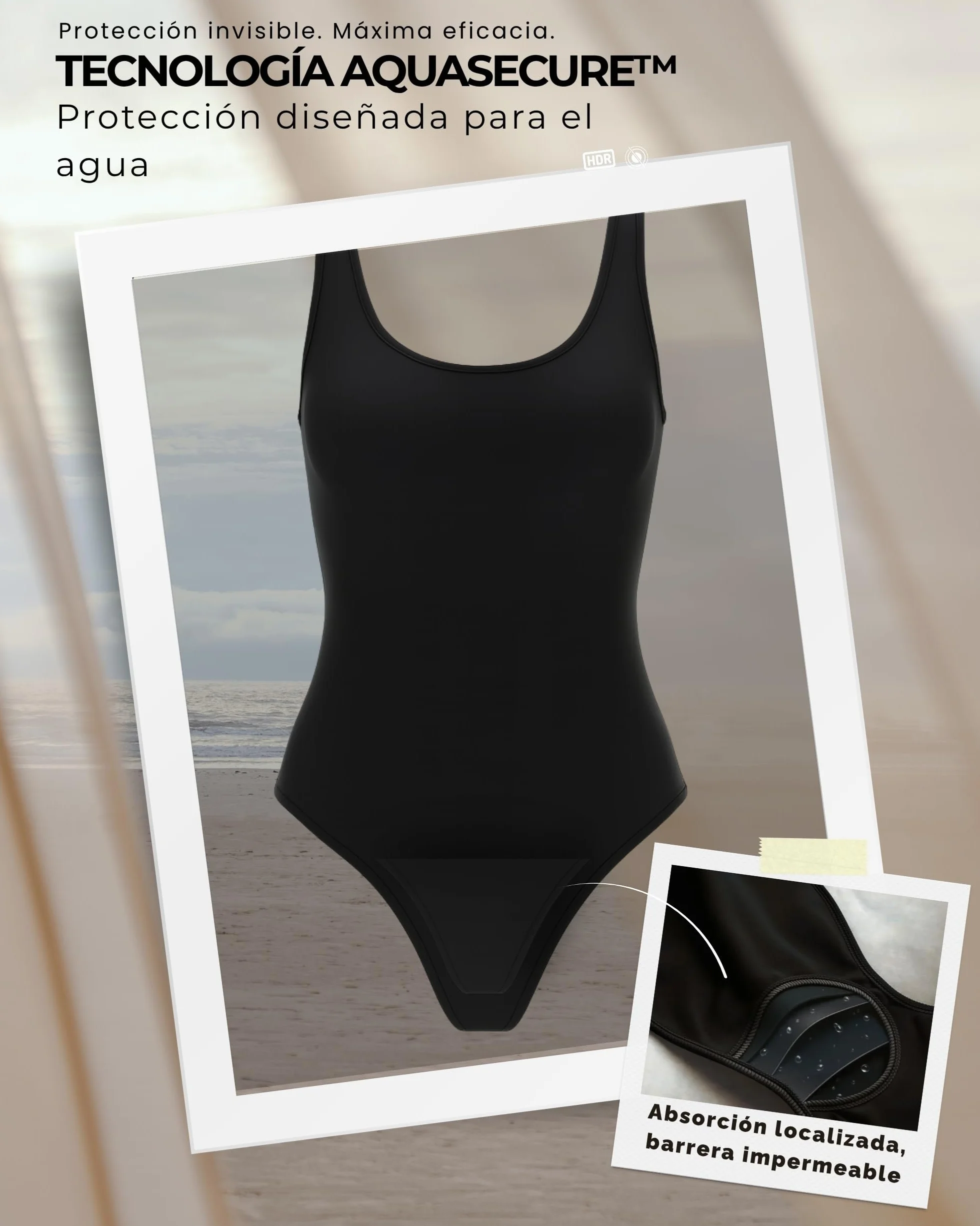 Bañador Menstrual 1 Pieza Niñas & Mujer | Tecnología AquaSecure | Flujo Ligero a Medio | Adolescentes 10-16 Años y Mujer | Anti-UV, Secado Rápido | Piscina, Playa y Natación | Ecológico y Oeko-Tex