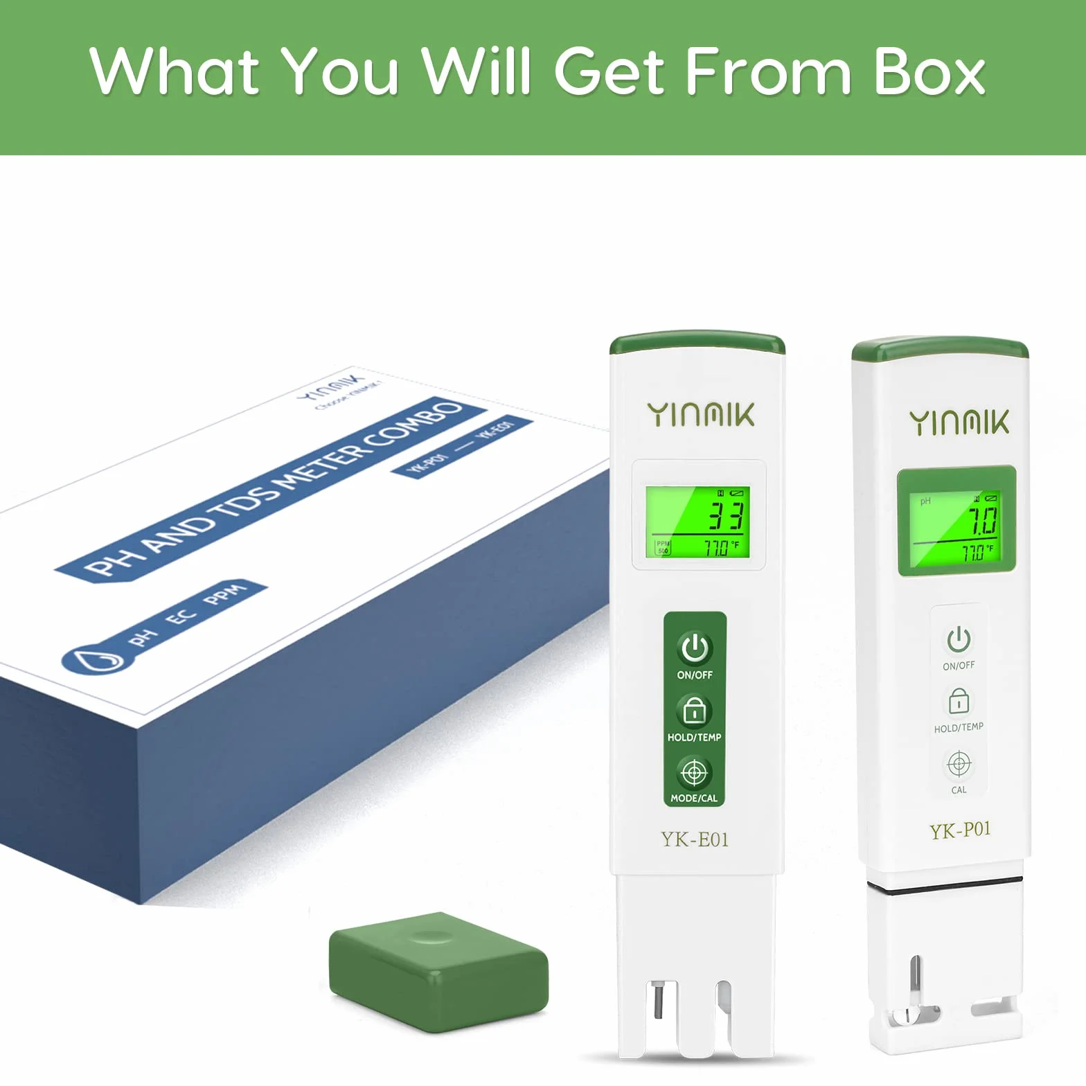 YINMIK Medidor pH y TDS Profesional 4 en 1 Digital Calidad del Agua con ATC